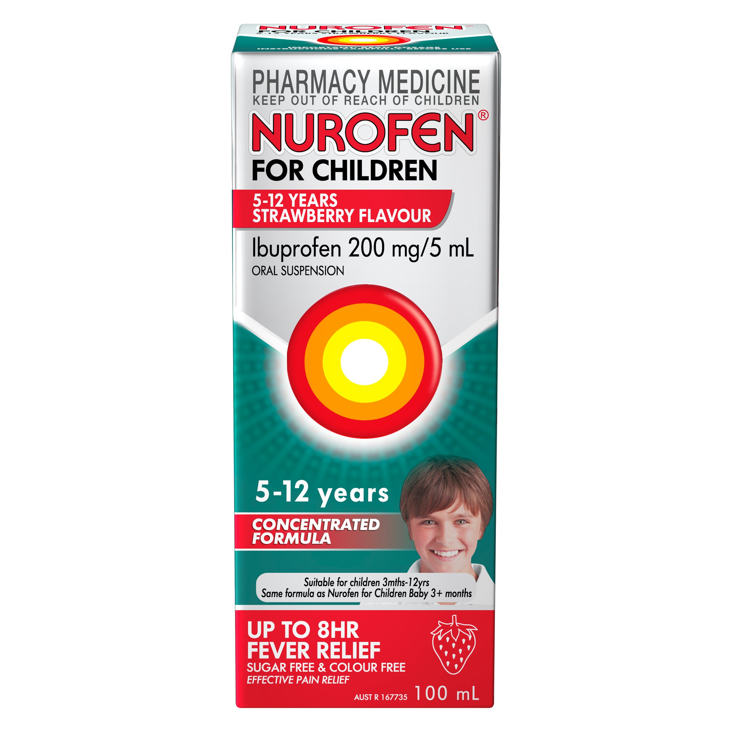 Nurofen For Children 5-12 Years Strawberry 100ml - Image 1