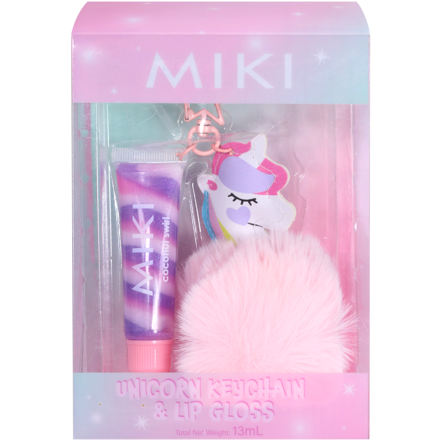 Miki Unicorn Keychain & Lip Gloss 2 piece