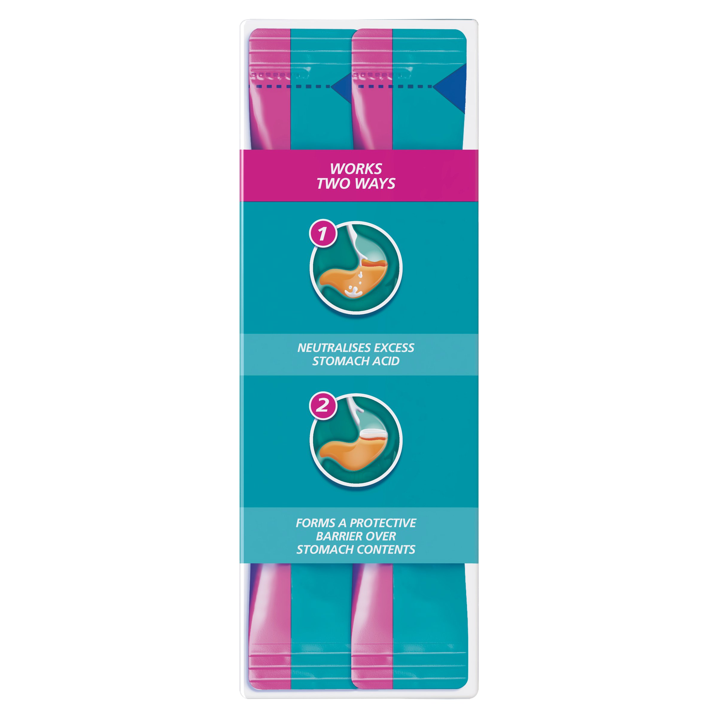 Gaviscon Dual Action Liquid Peppermint Sachet 10ml X 24 - Image 3