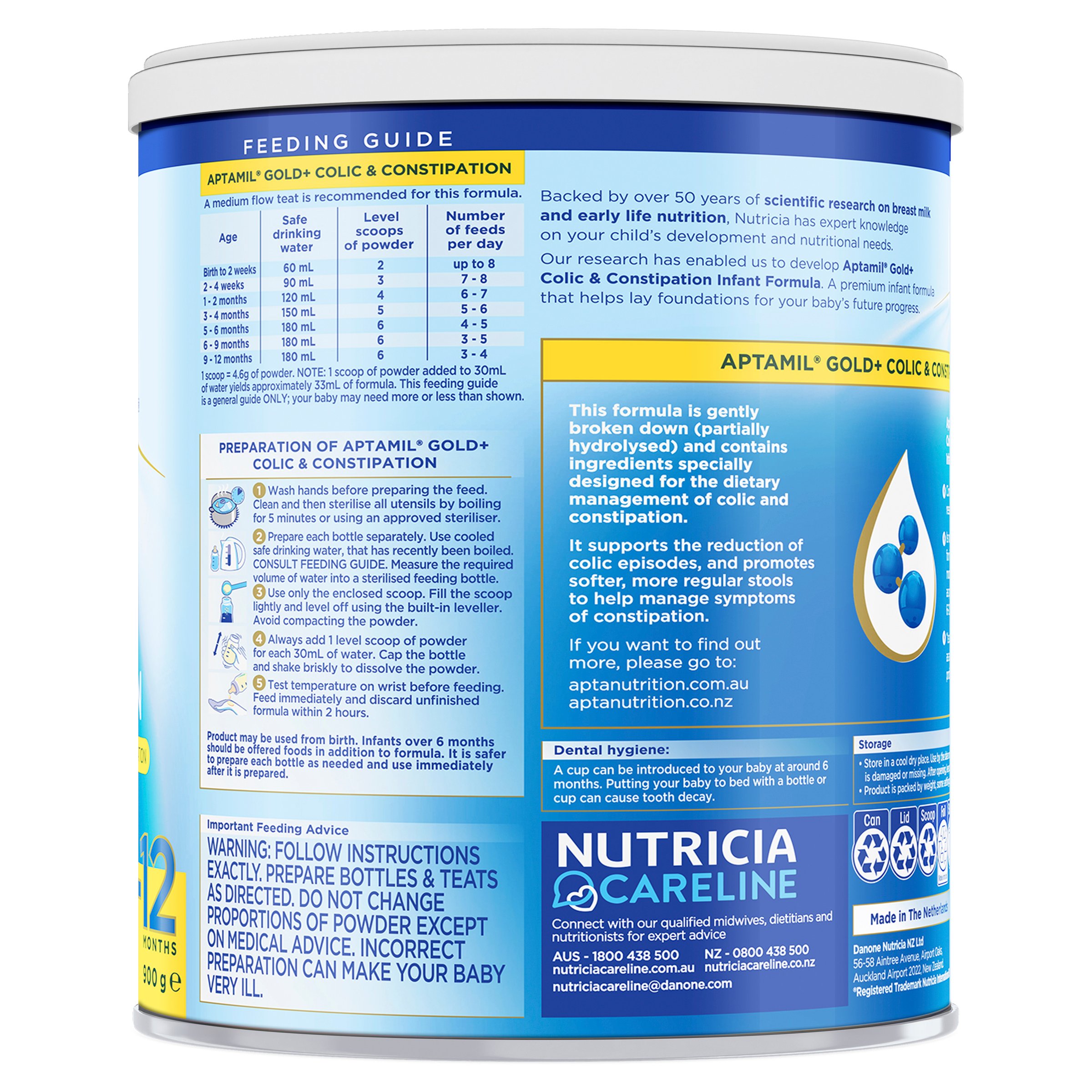 Aptamil Gold + Colic & Constipation 0-12 Months 900g - Image 4