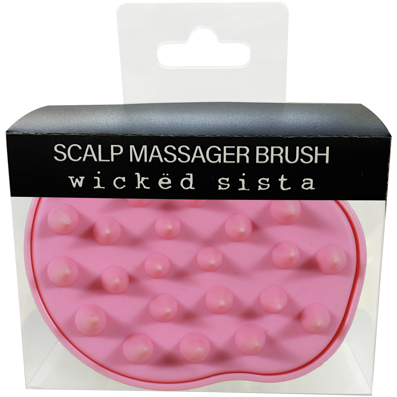 Wicked Sista Scalp Massager Brush Bright Pink 1 each - Image 1