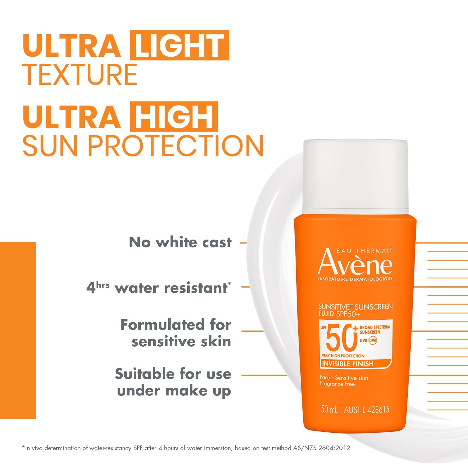 Avene Sunsitive Sunscreen Fluid SPF 50+ 50ml - Image 6