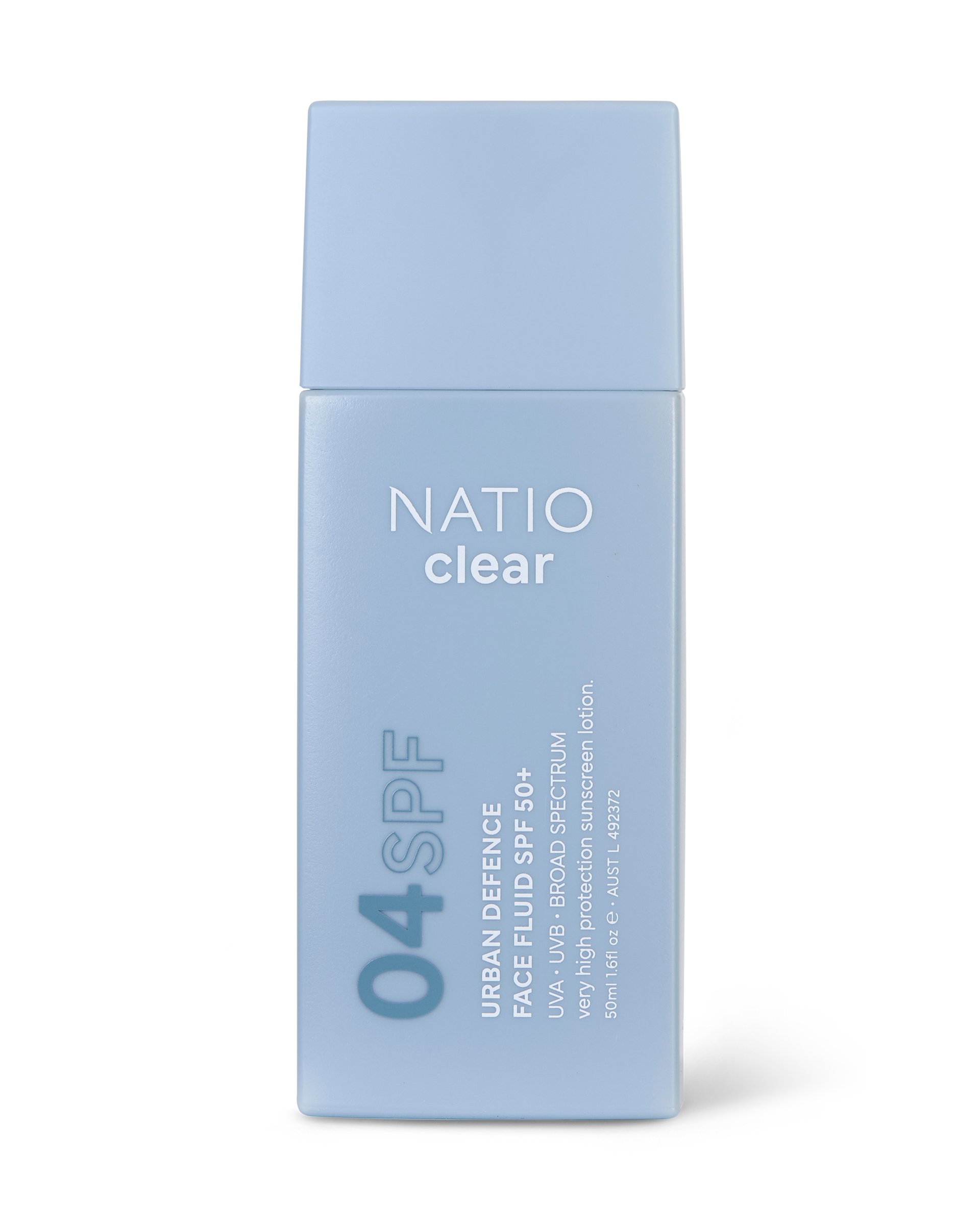 Natio Clear Urban Defence Face Fluid SPF 50 50ml - Image 1
