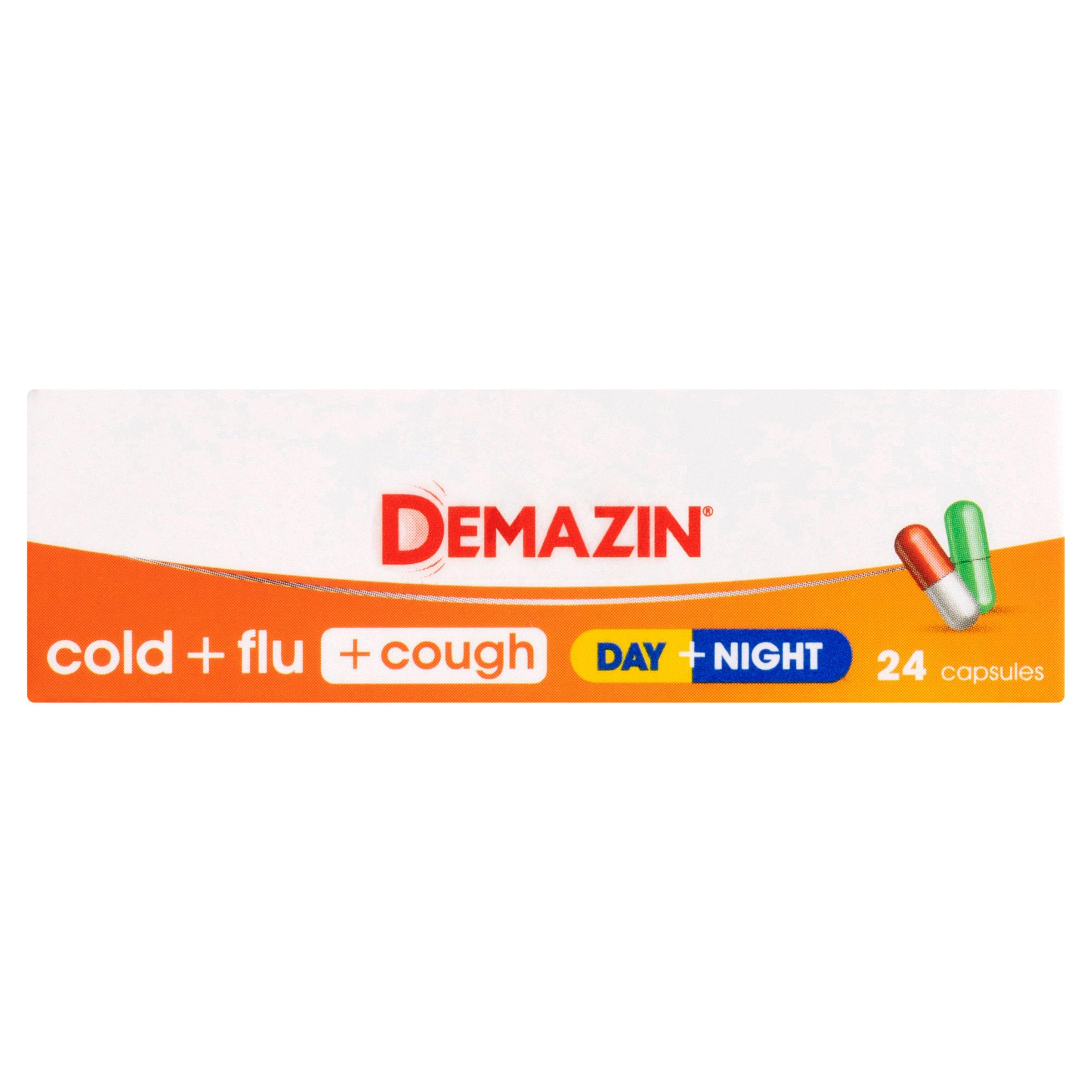 Demazin Cold & Flu + Cough Day/Night 24 capsules - Image 2