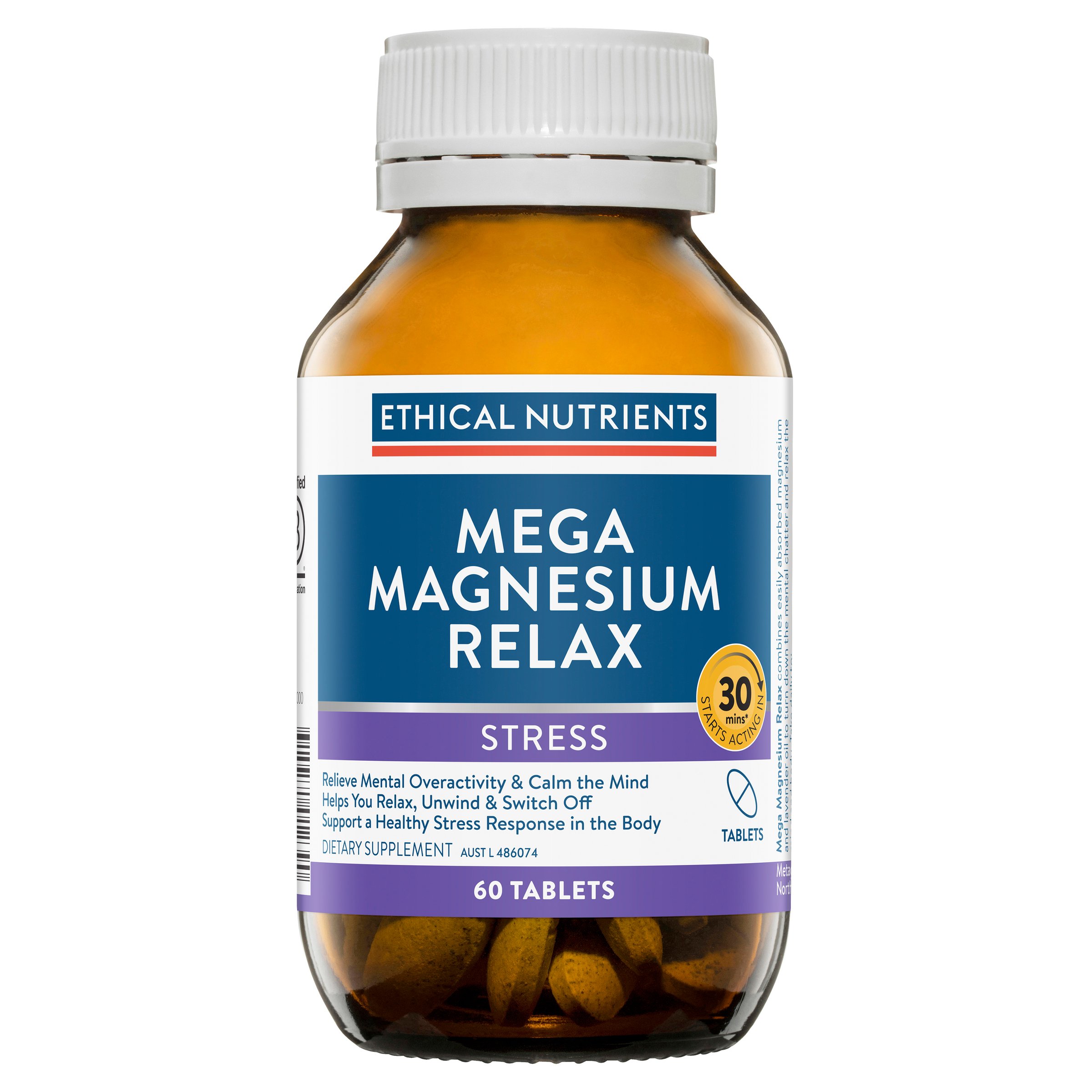 Ethical Nutrients Mega Magnesium Relax 60 tablets - Image 1