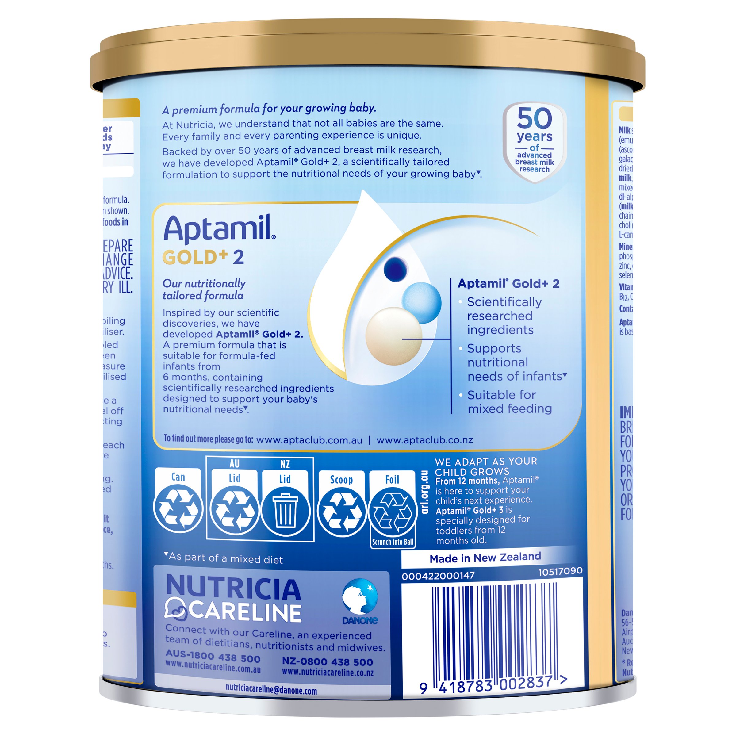 Aptamil Gold + Pronutra Follow On Formula 900g - Image 2