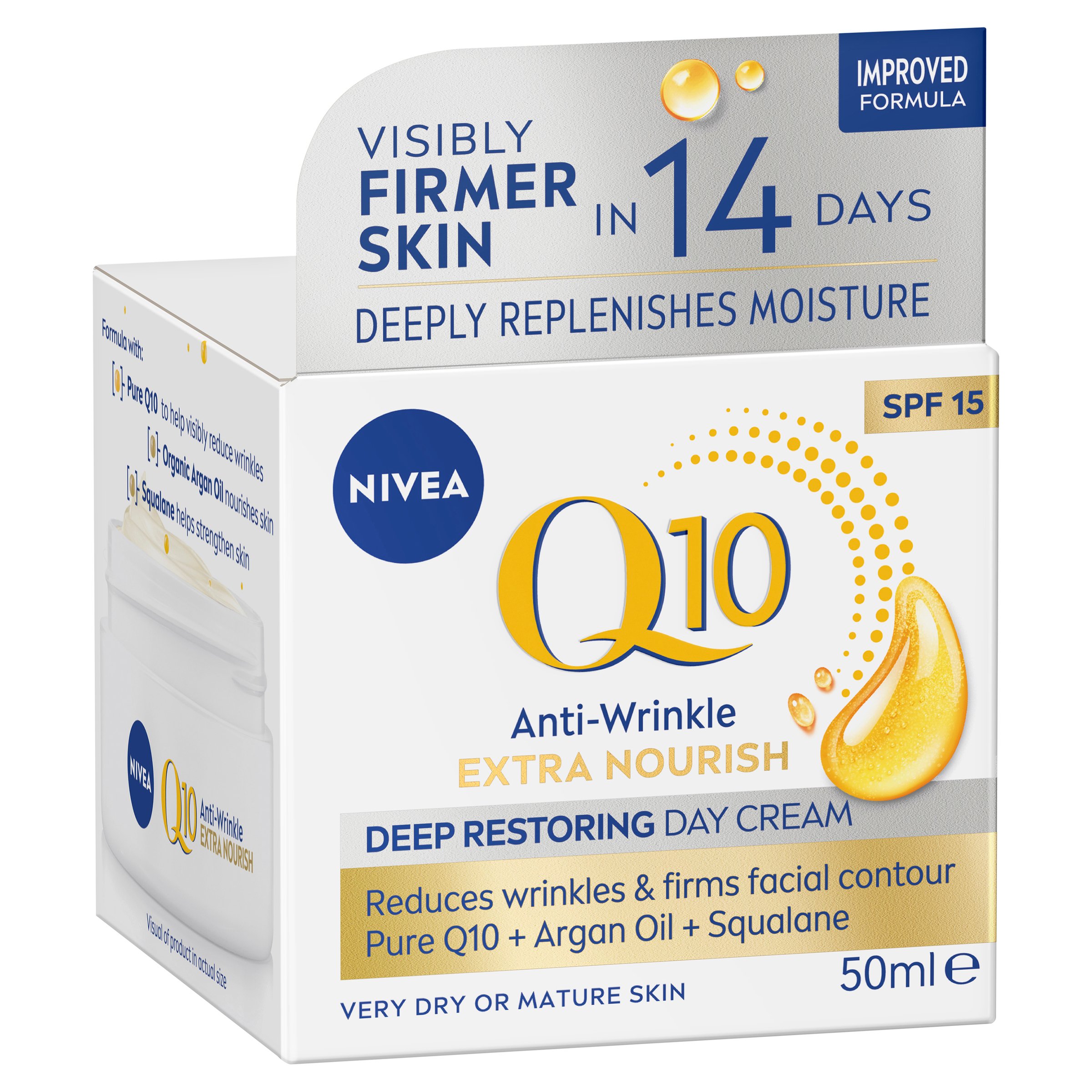 Nivea Q10 Anti-Wrinkle Extra Nourish Cream 50ml - Image 7