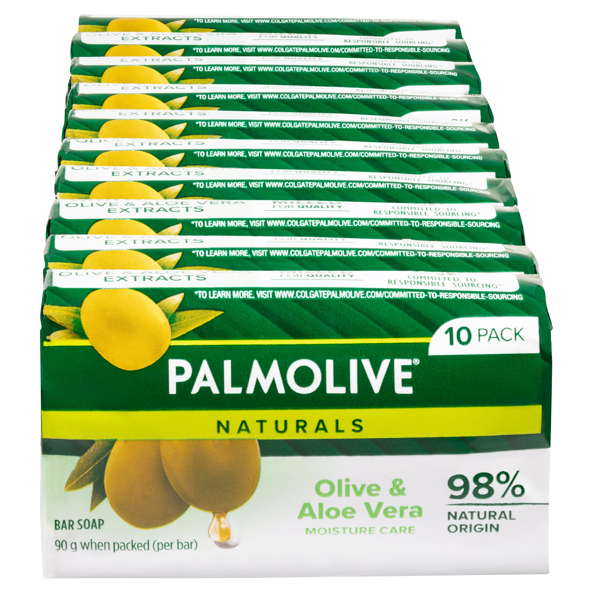 Palmolive Naturals Soap Aloe and Olive 90g - 10 pack - Image 1