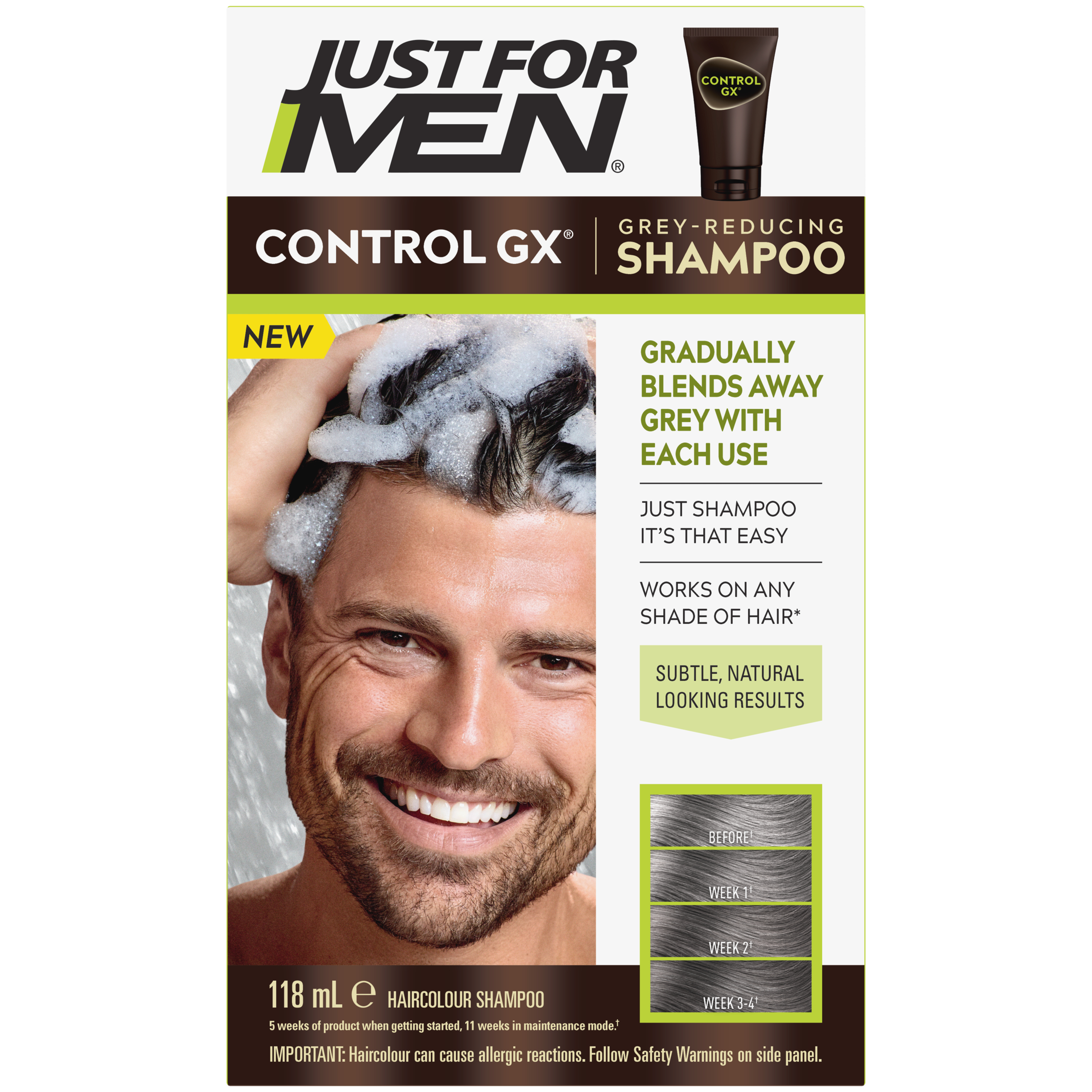 Just For Men Control GX Regular Shampoo 118ml - Image 1