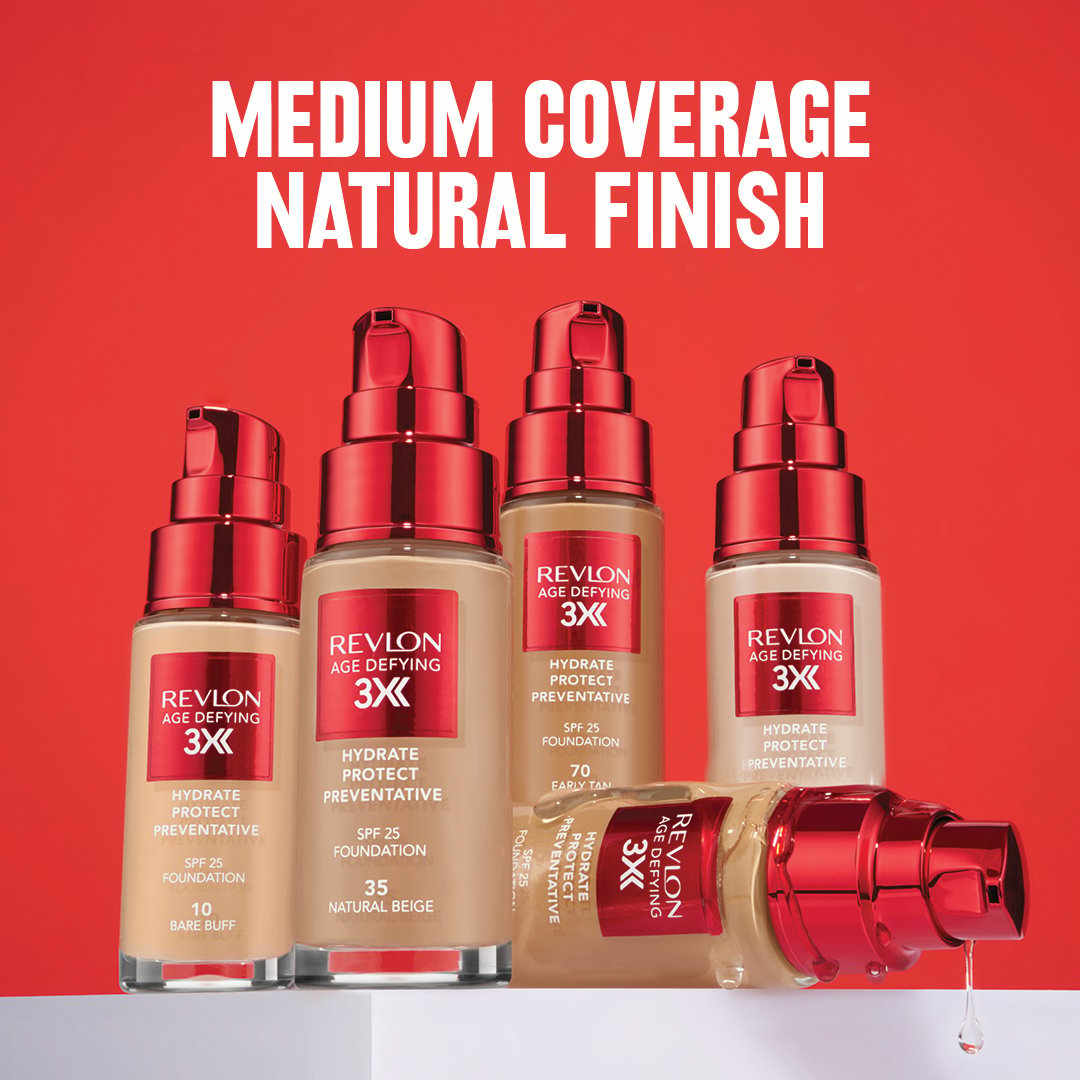Revlon Age Defying Triple Lift Foundation Early Tan 070 - 30ml - Image 3