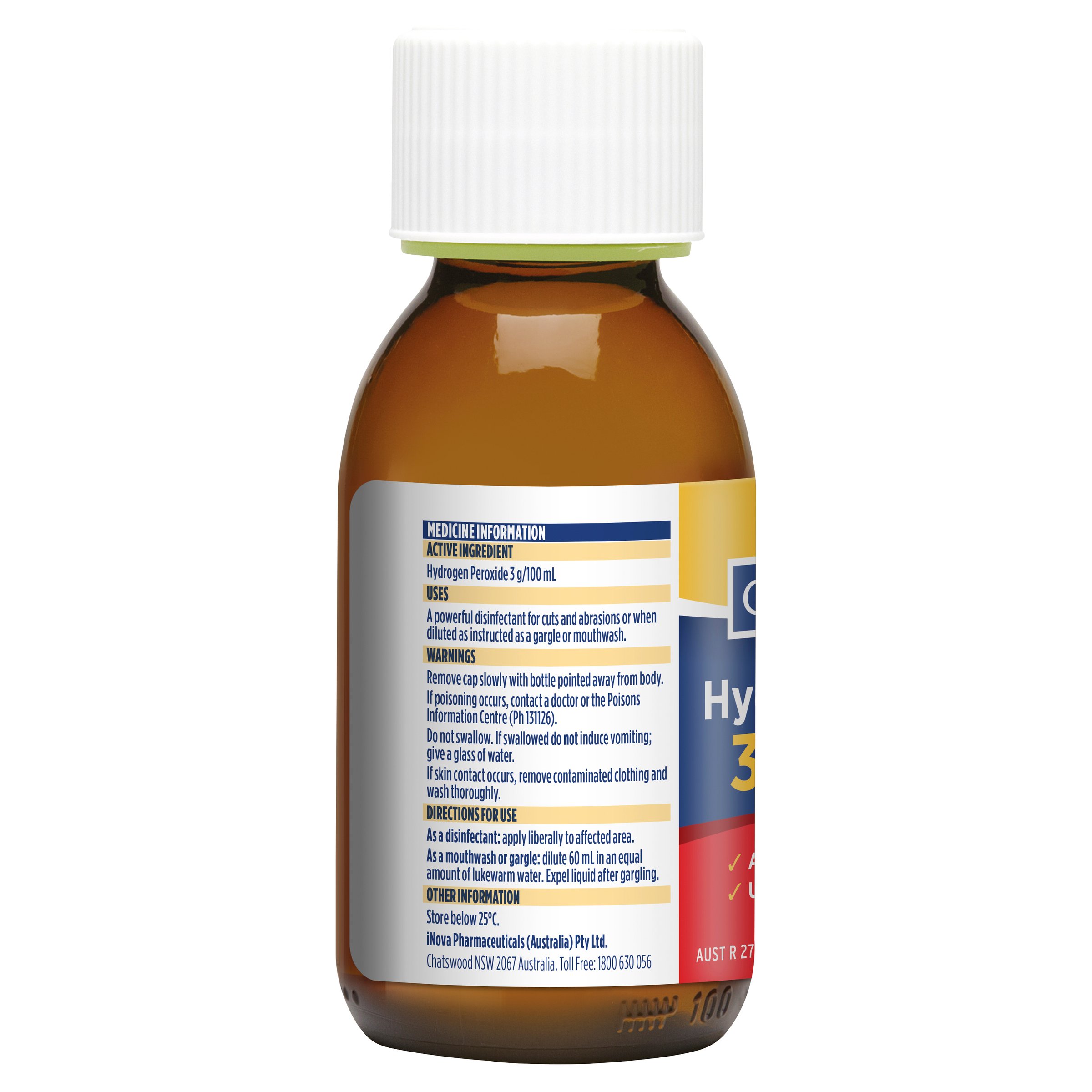 Gold Cross Hydrogen Peroxide 3% 10 Vol 100ml - Image 2