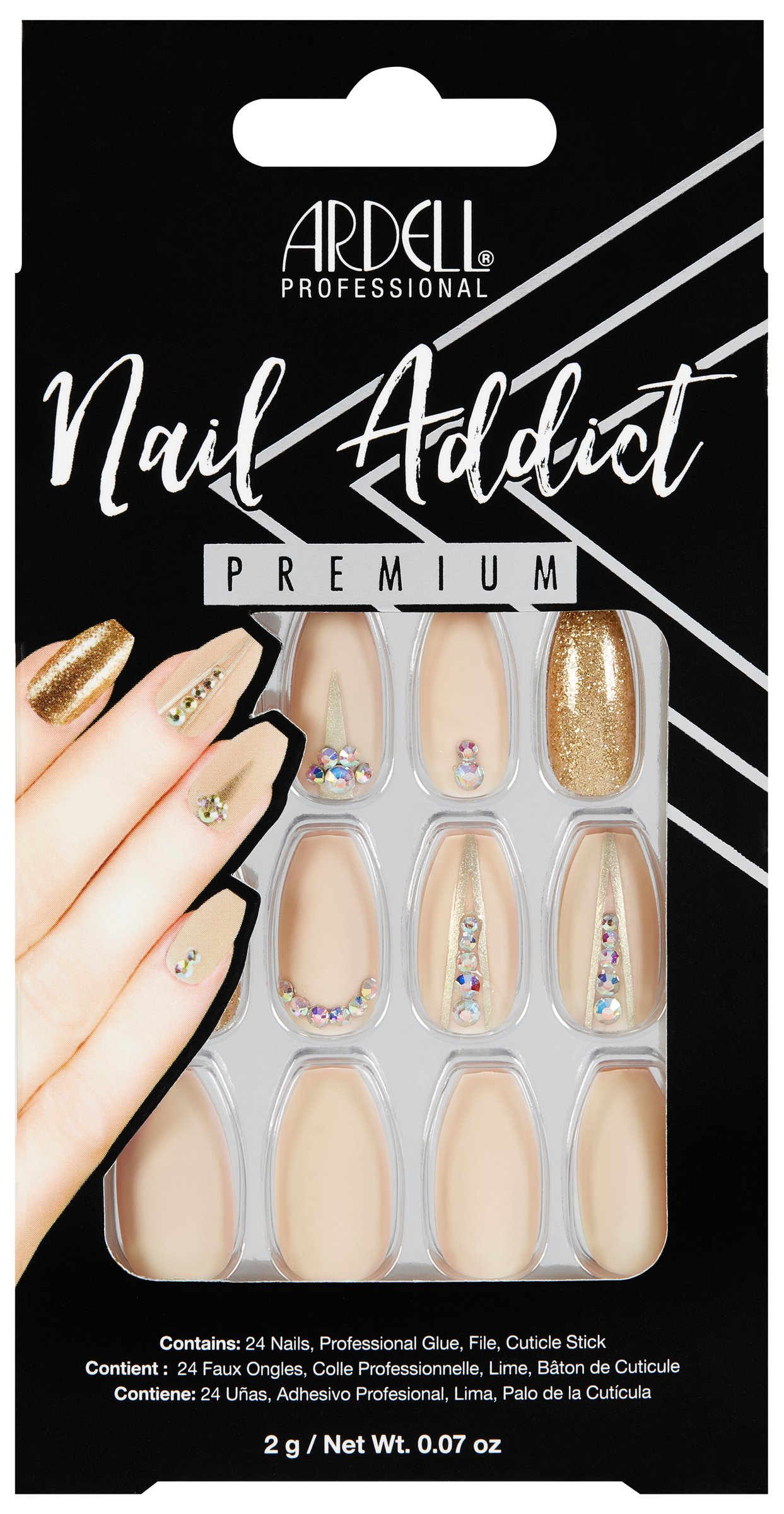 Ardell Nail Addict Nude Jeweled 1 pack