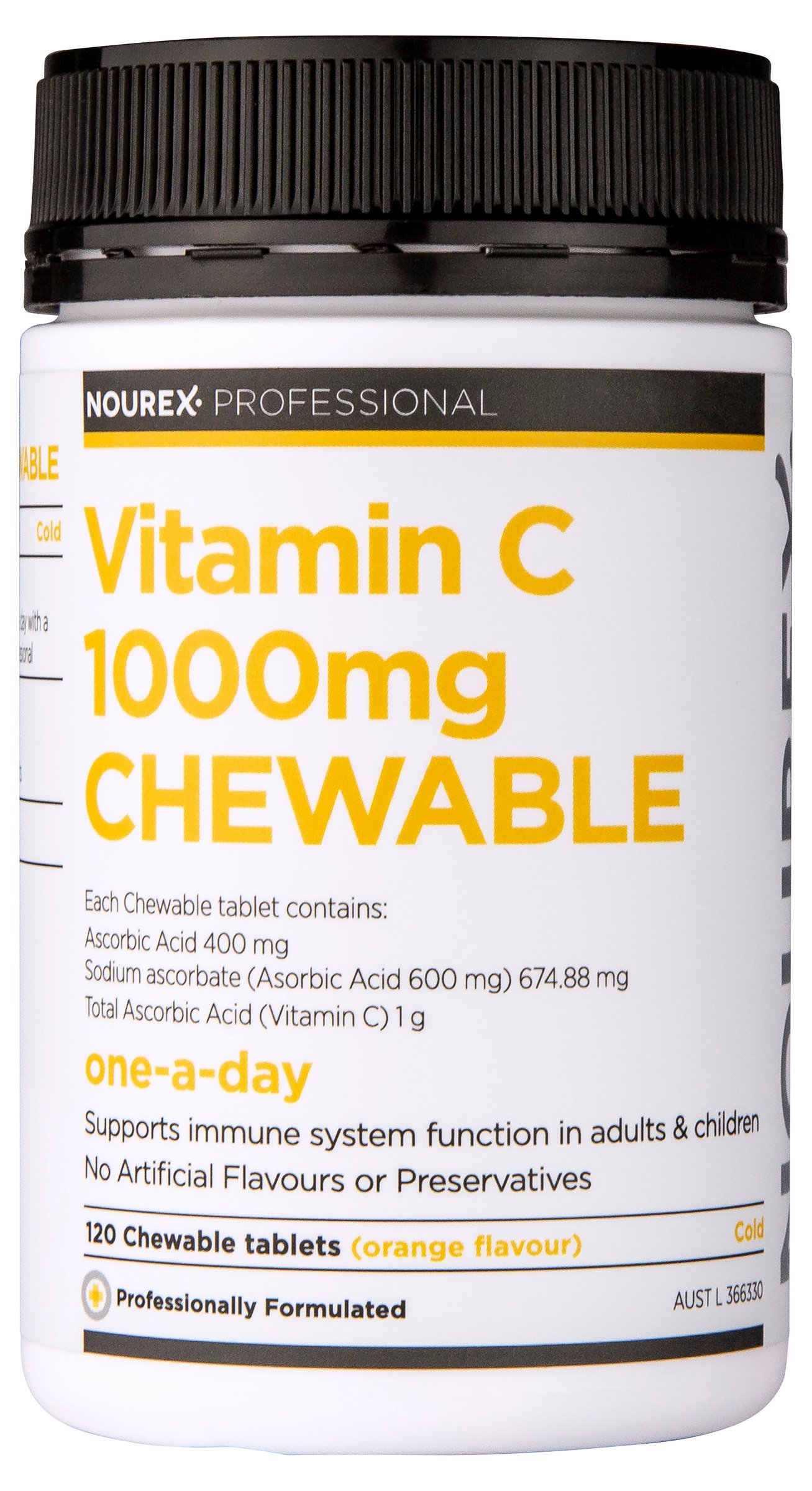 Nourex Professional Vitamin C 1000mg - 120 chewable tablets - Image 2