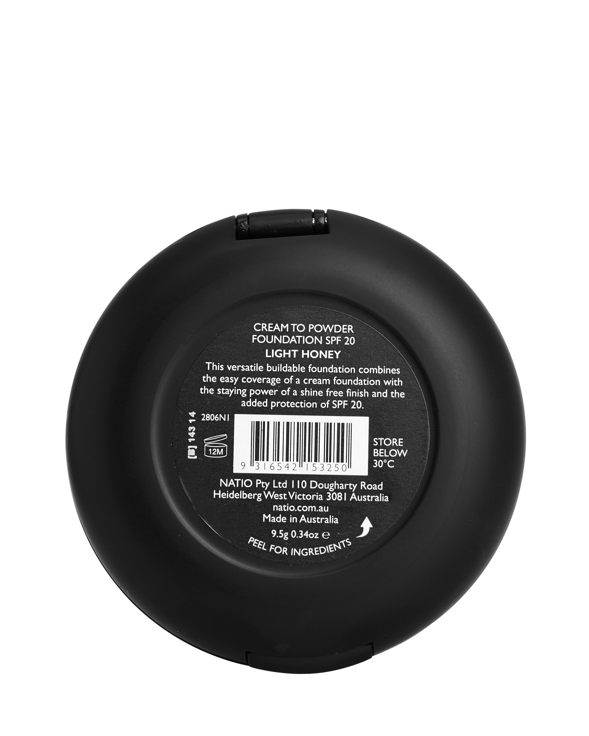 Natio Cream To Powder Foundation SPF 20 Light Honey 9.5g - Image 3