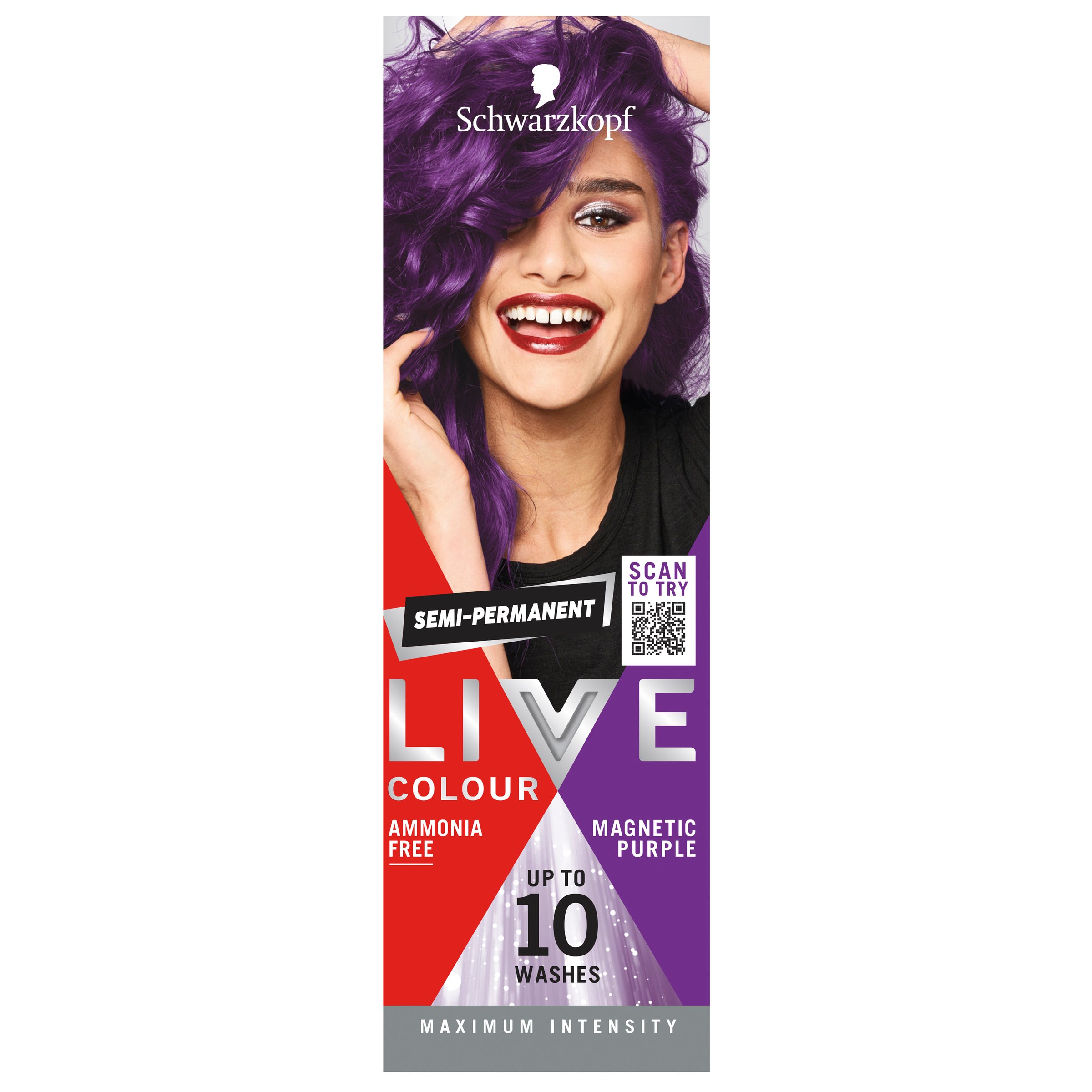 Schwarzkopf LIVE Colour UBs Magnetic Purple Semi Permanent 75ml - Image 1