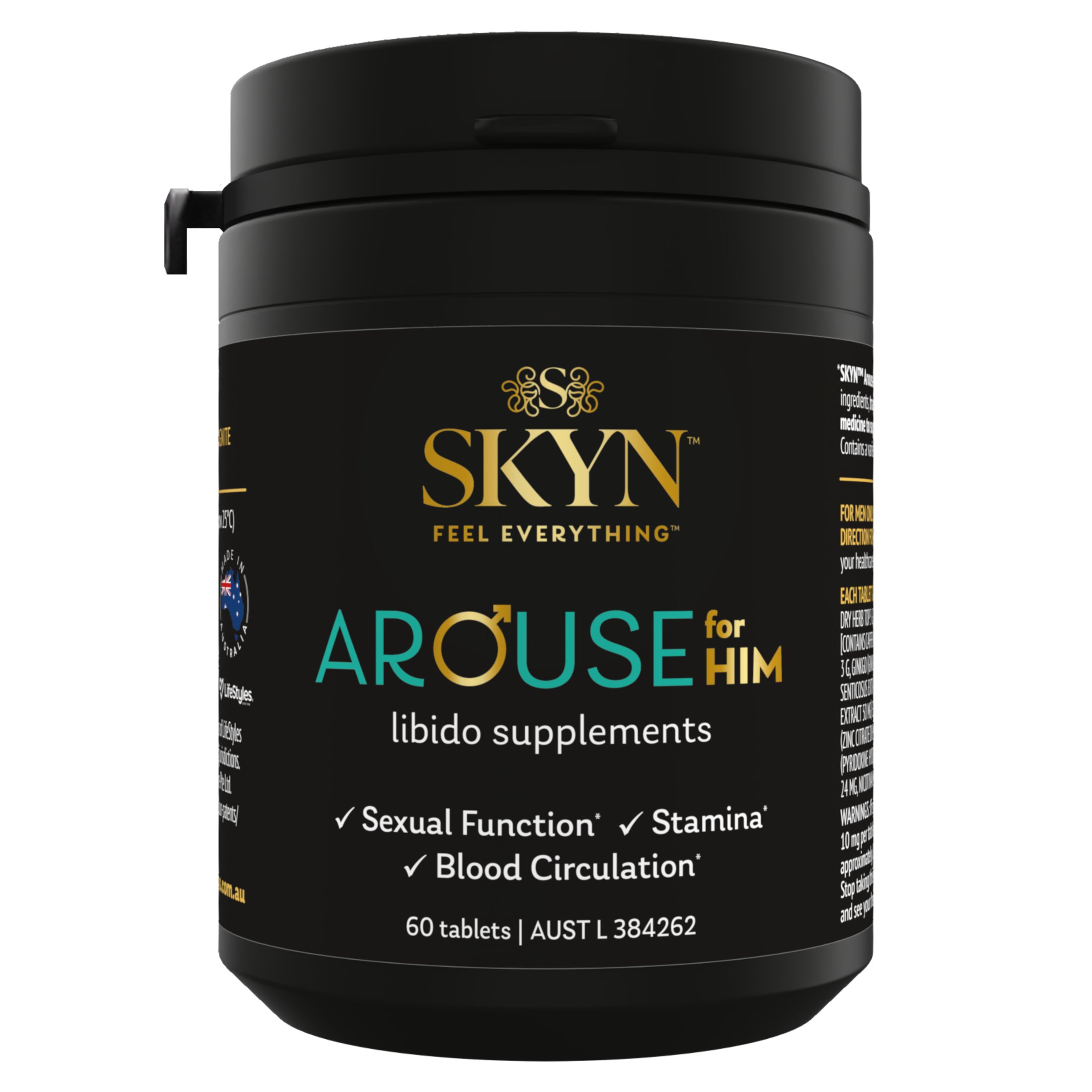 Skyn Arouse For Him Libido Supplements 60 tablet - Image 1