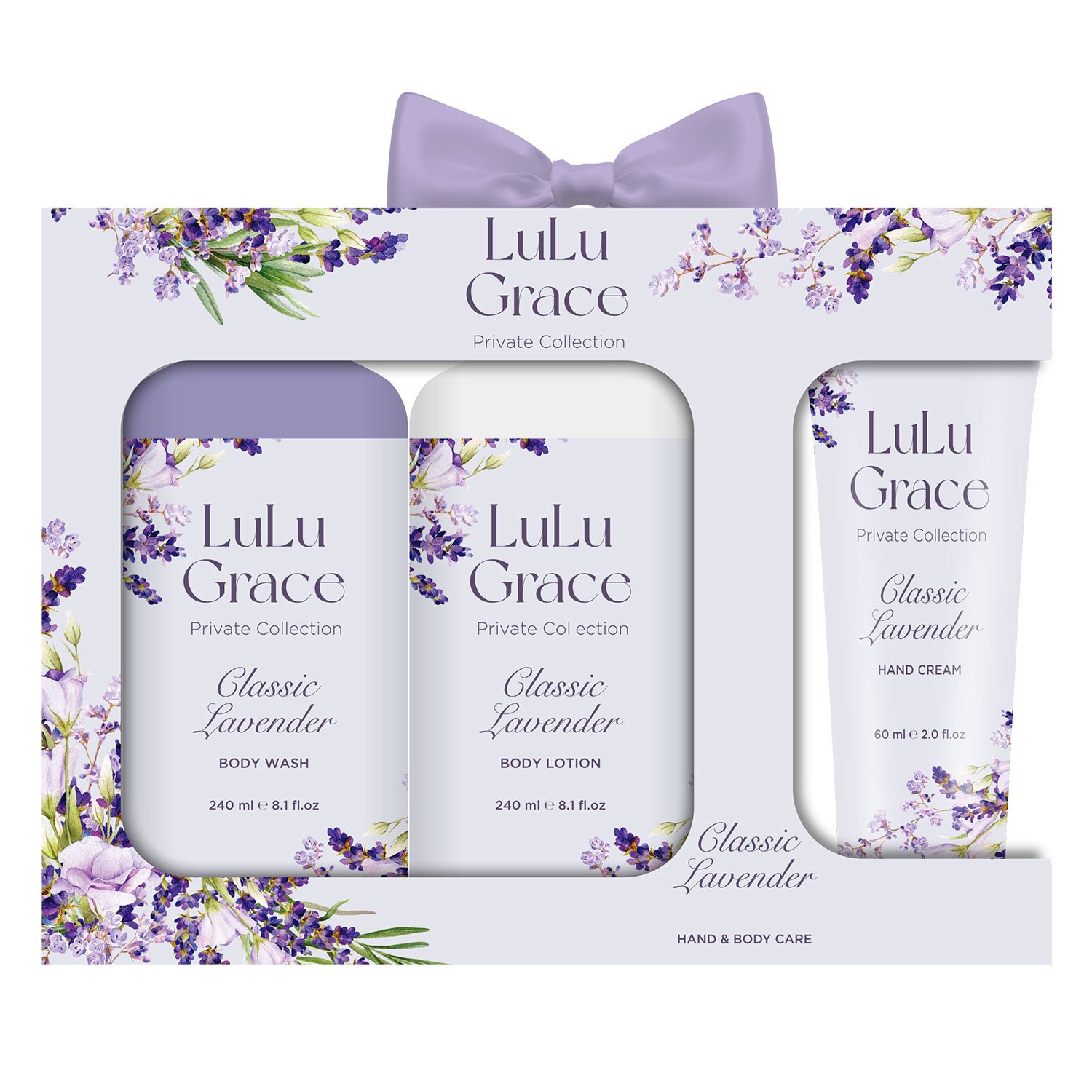 Lulu Grace Classic Lavender Bath Gift Set 3 piece