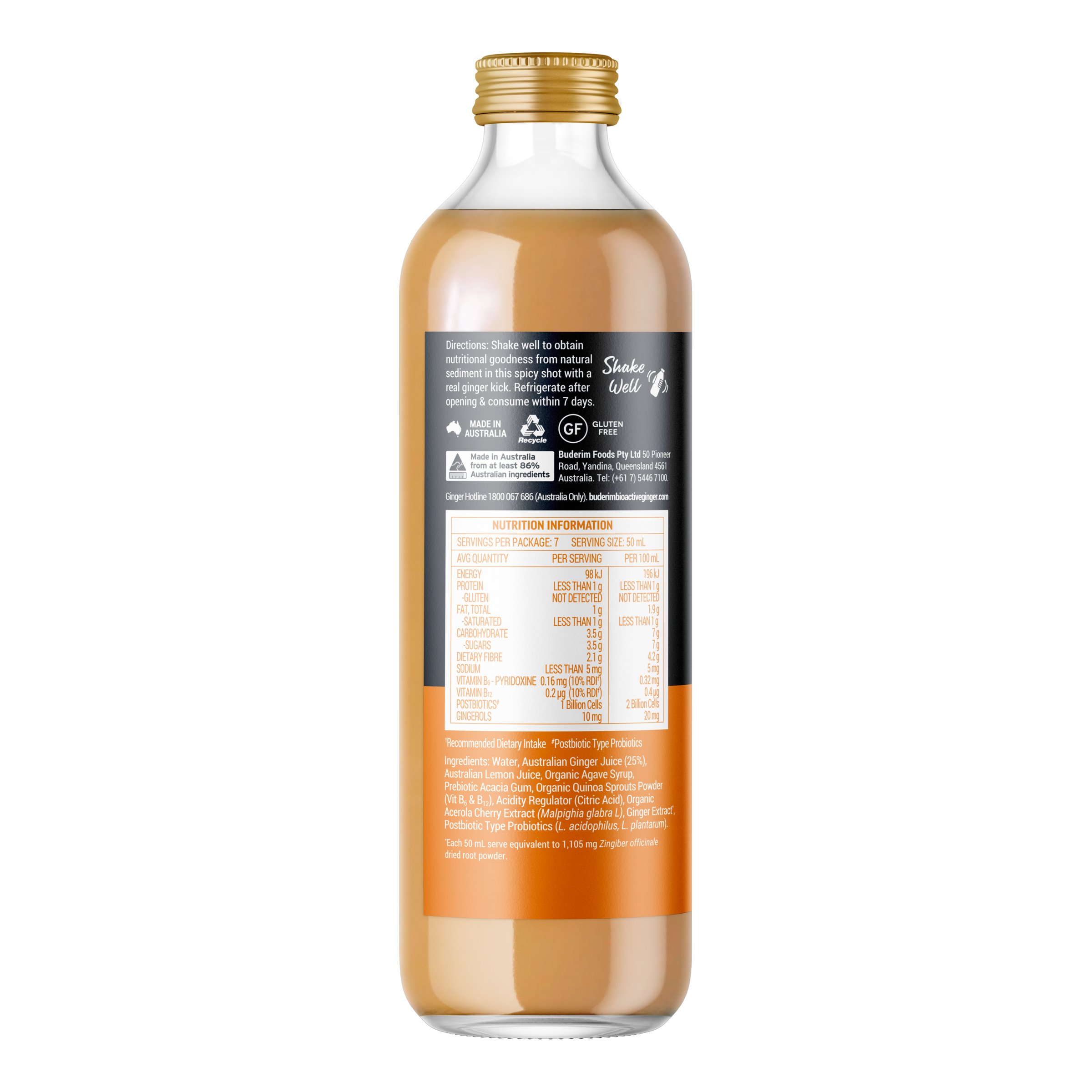 Buderim Bioactive Ginger+ Immunity Shots 350ml - Image 2