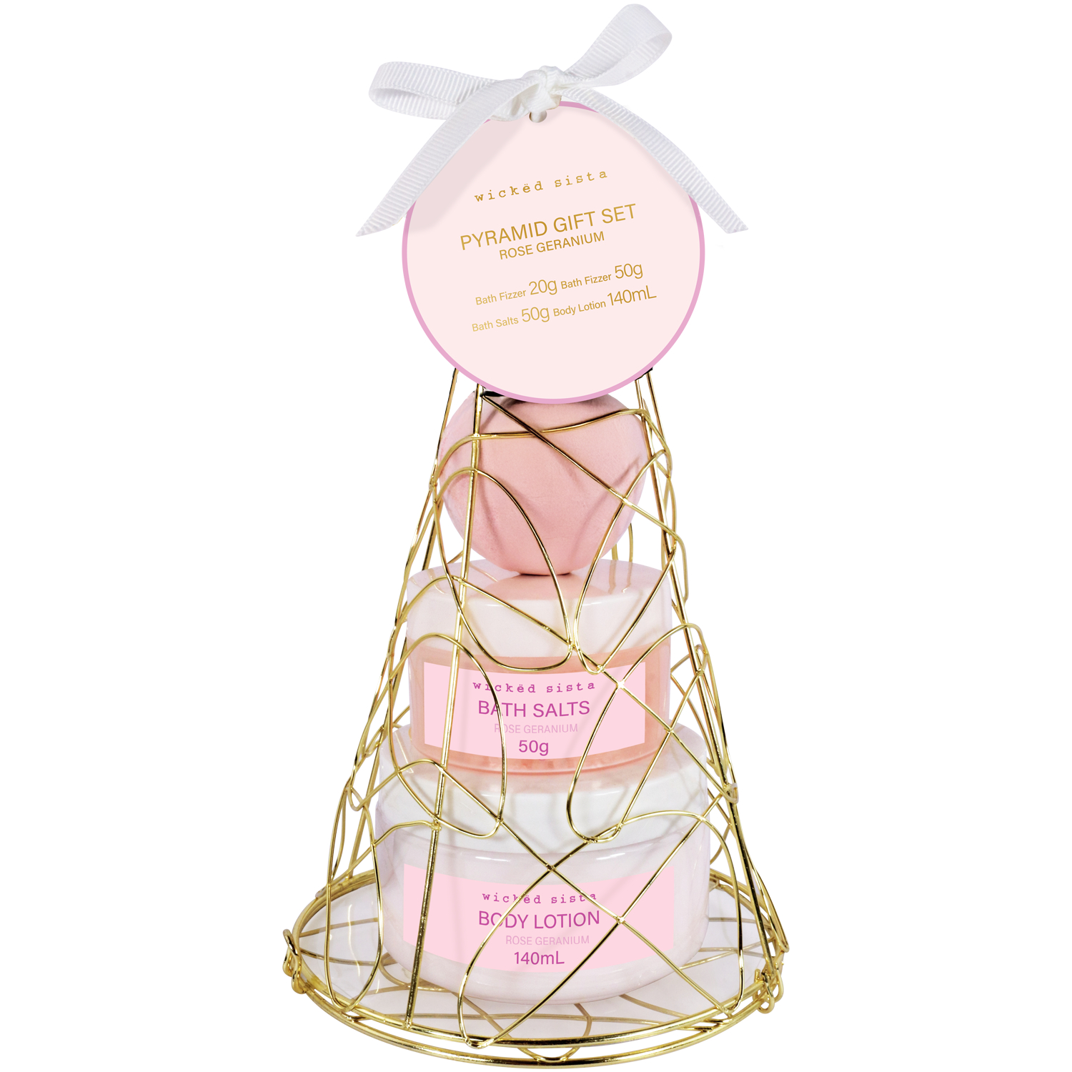 Wicked Sista Pyramid Gift Set Rose Geranium 4 piece