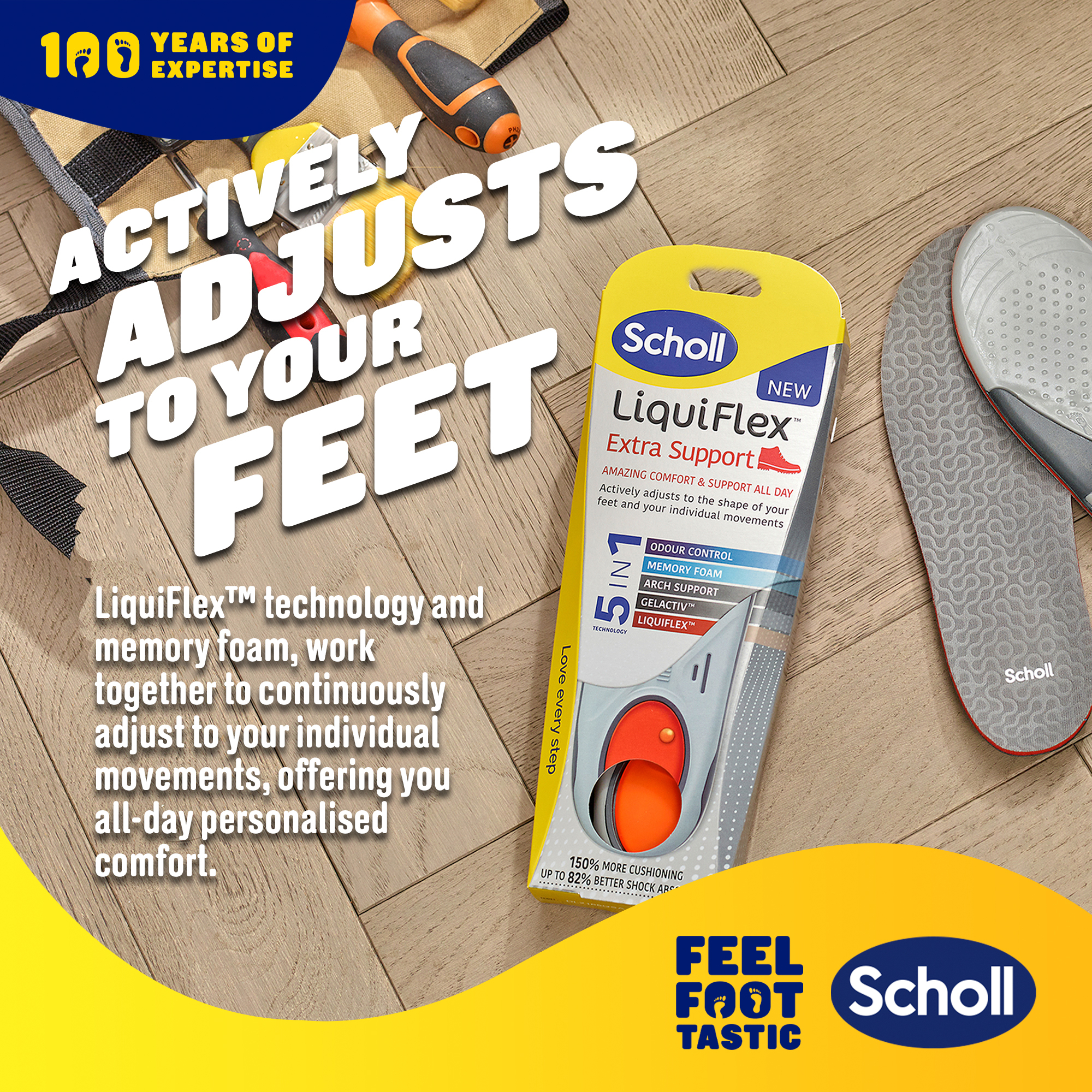 Scholl Liquiflex Extra Support Insole Large 1 pair - Image 11