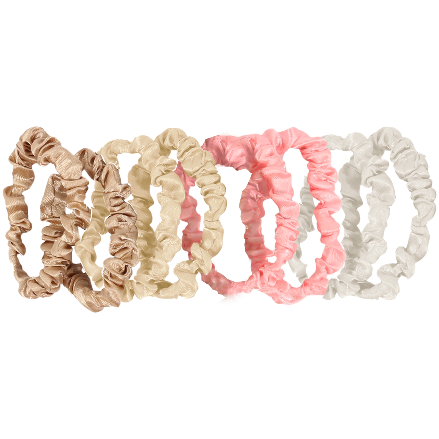 Wicked Sista Slim Satin Scrunchie Set Neutral 8 piece - Image 2