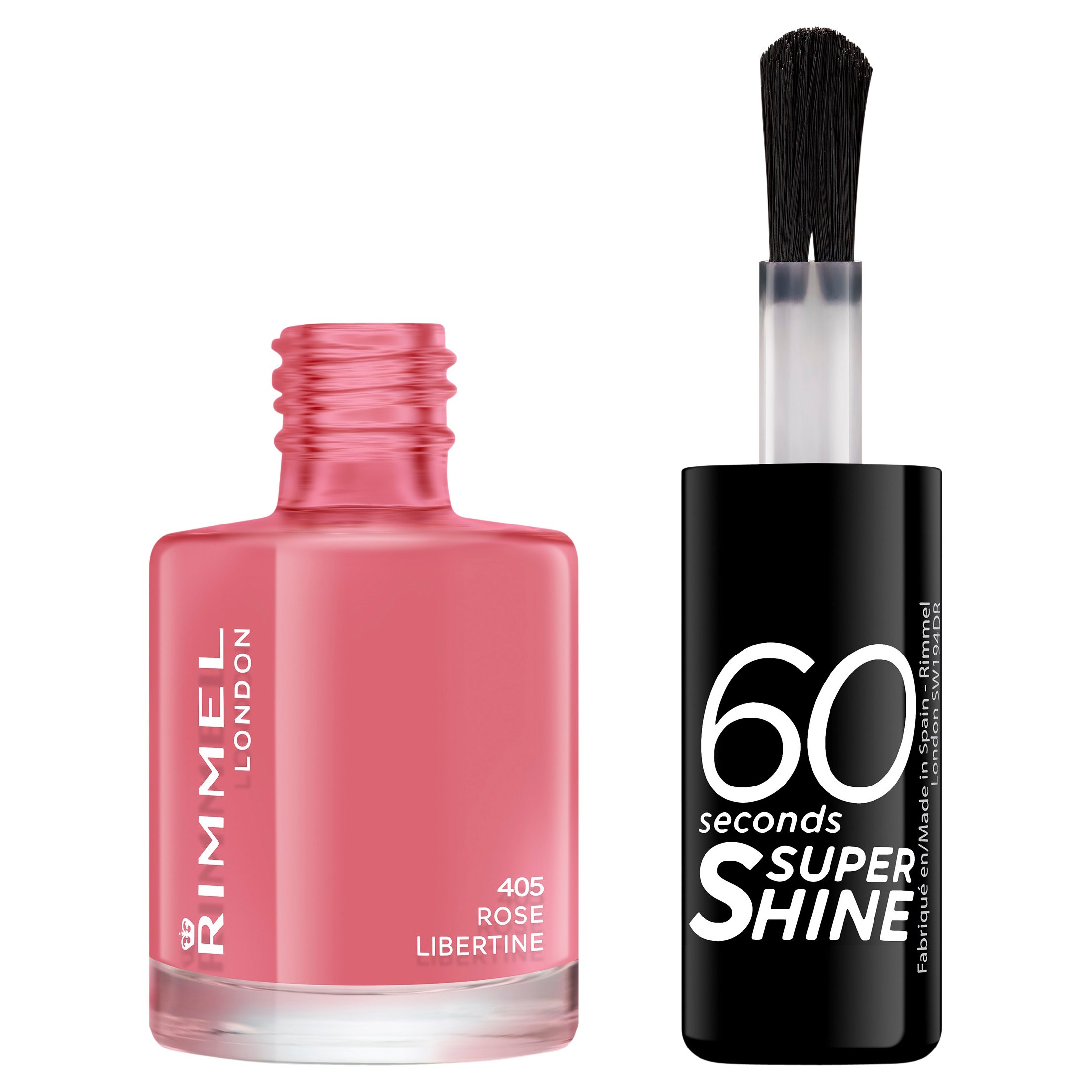 Rimmel 60 Seconds Super Shine Nail Polish 405 Rose Libertine 8ml - Image 2