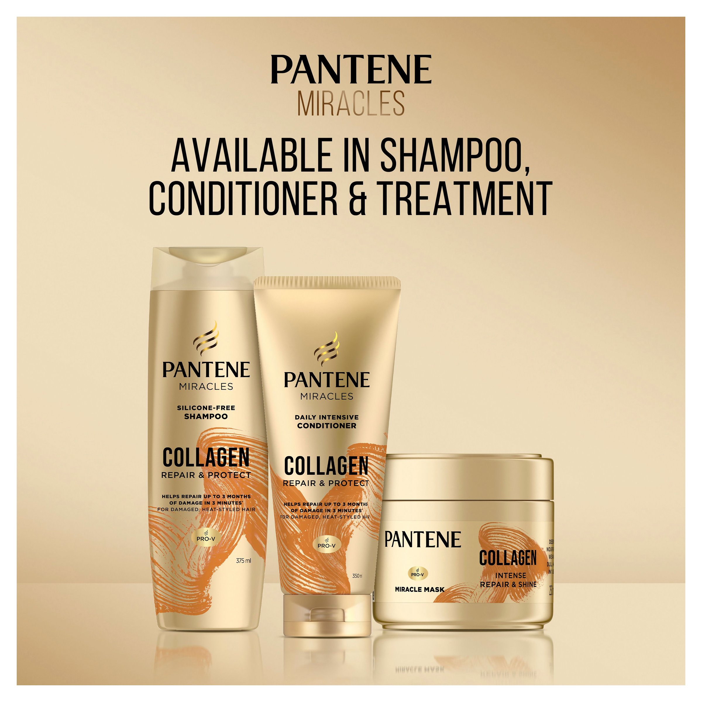 Pantene 3 Minute Miracle Collagen Repair & Protect Conditioner 350ml - Image 4