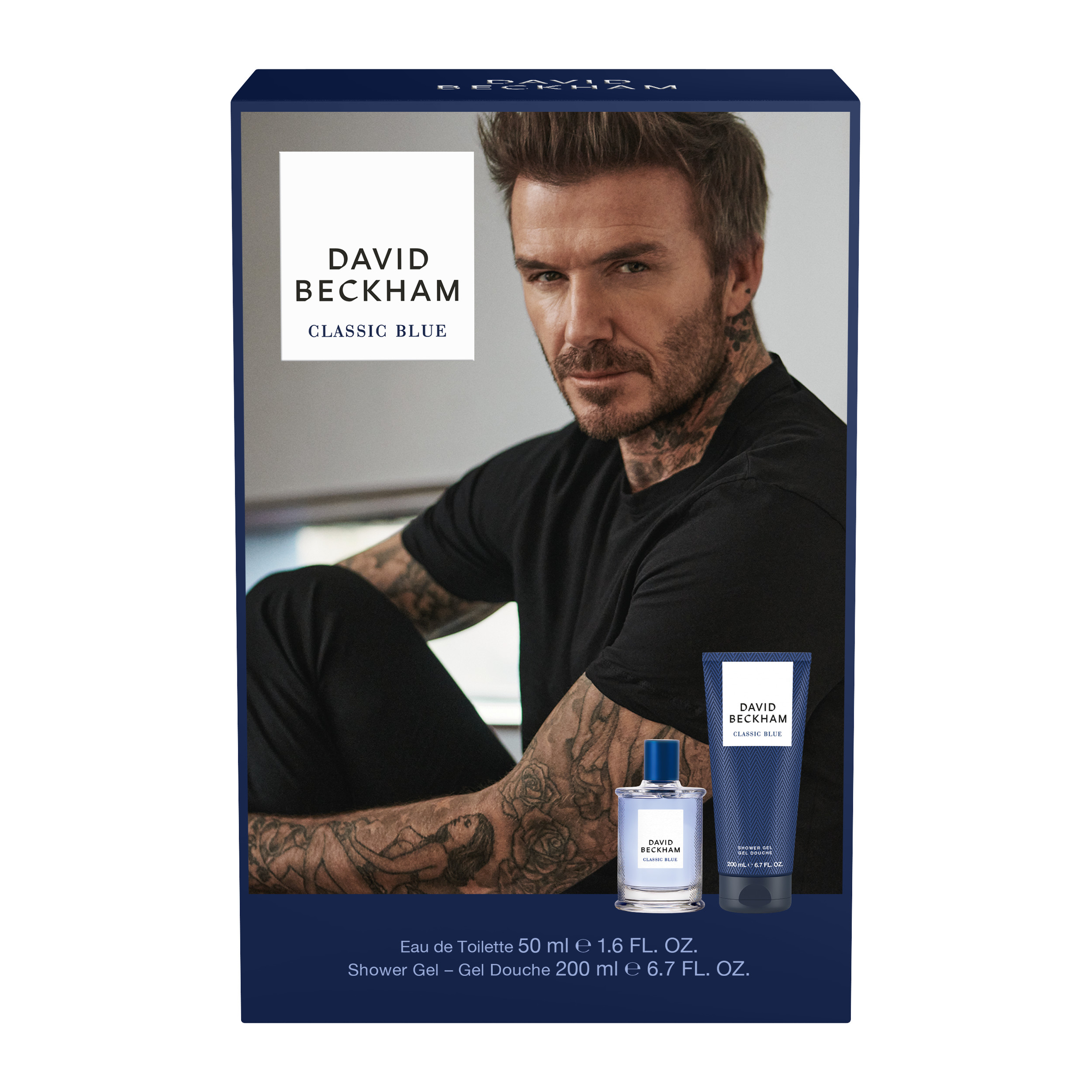 David Beckham Classic Blue EDT 50ml Gift Set 2 piece - Image 1