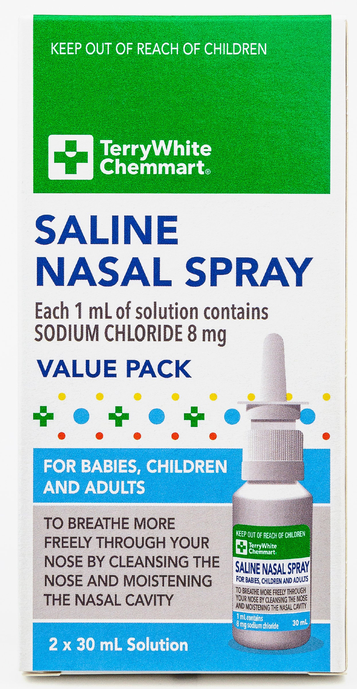 TerryWhite Chemmart Saline Nasal Spray Value Pack 2 pack