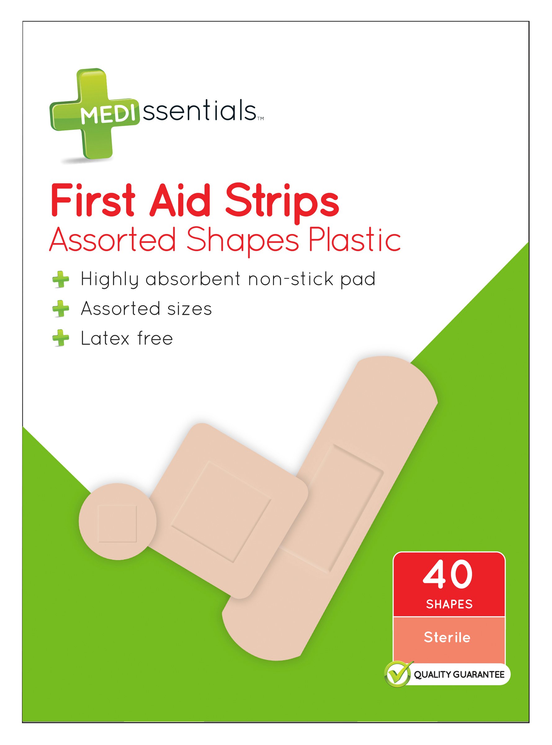 Medissentials Assorted First Aid Strips 40 pack - Image 1