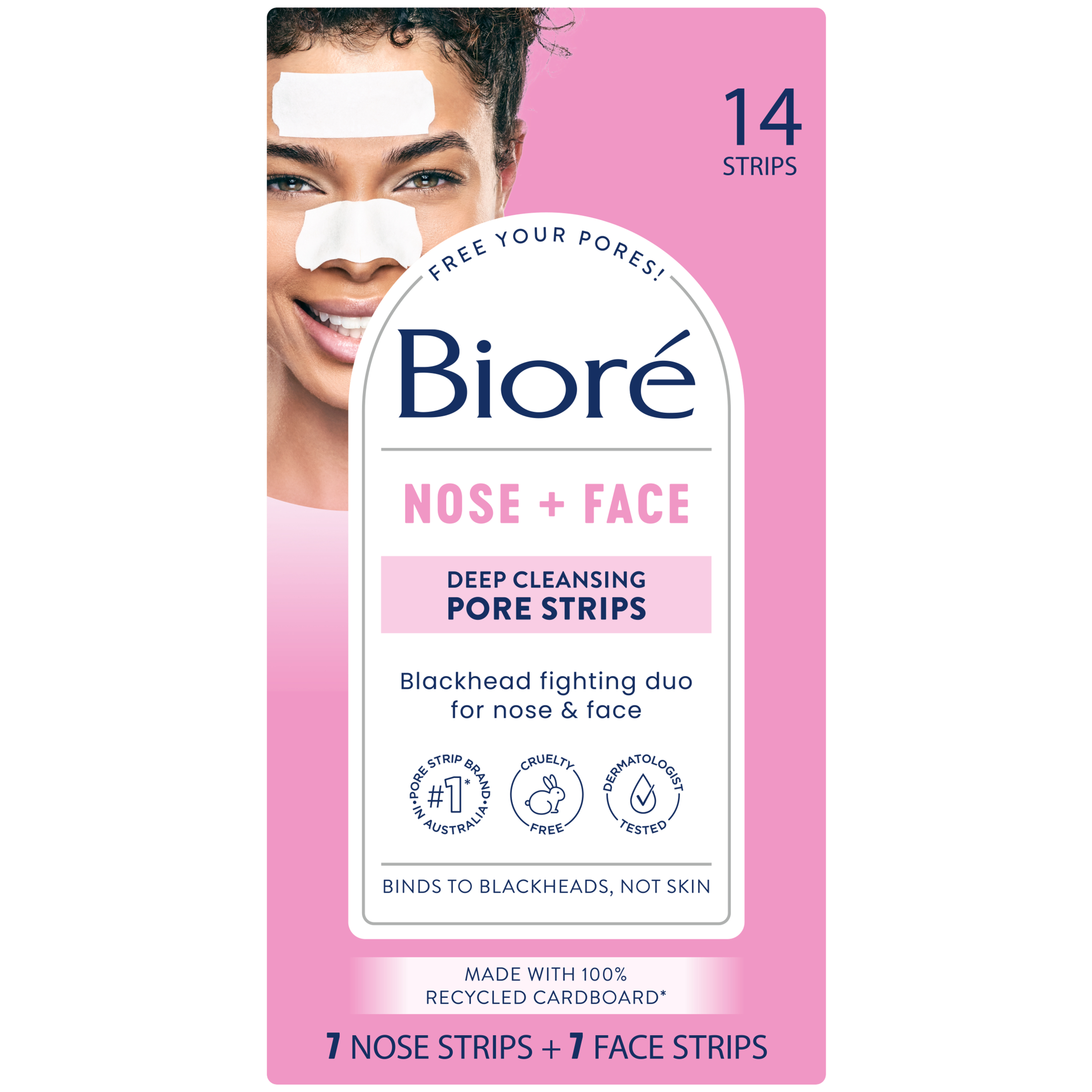 Biore Combo Deep Cleansing Pore Strips (7 Face & 7 Nose) 14 pack - Image 1