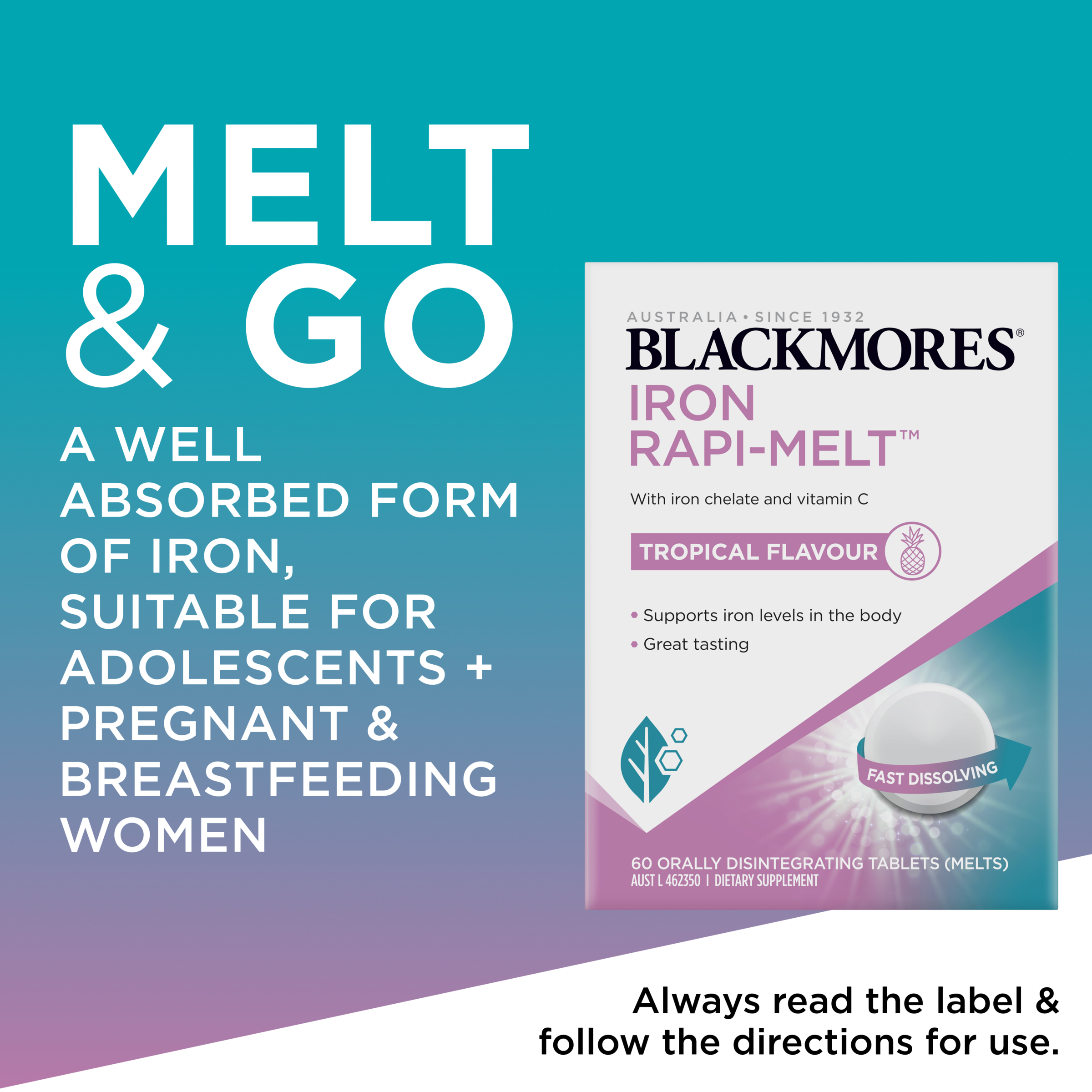 Blackmores Iron Rapi-Melt 60 tablets - Image 6