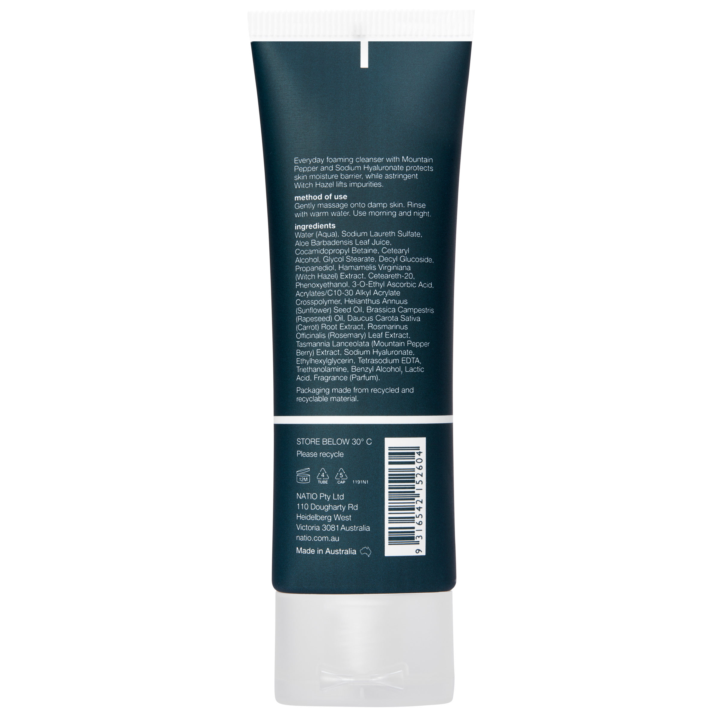 Natio Men Plus Fresh Face Foam Cleanser 100ml - Image 2