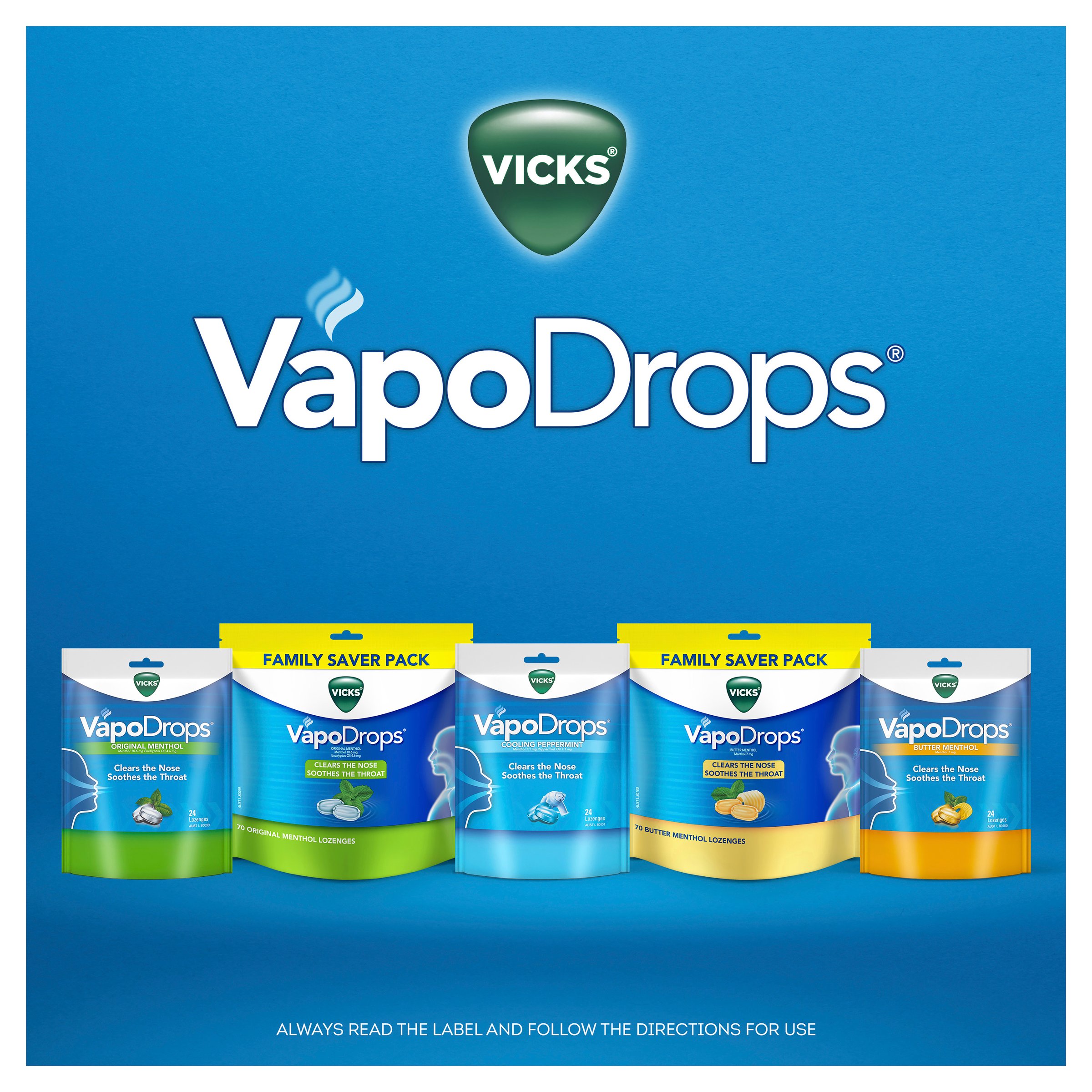 Vicks VapoDrops Butter Menthol 70 pack - Image 3
