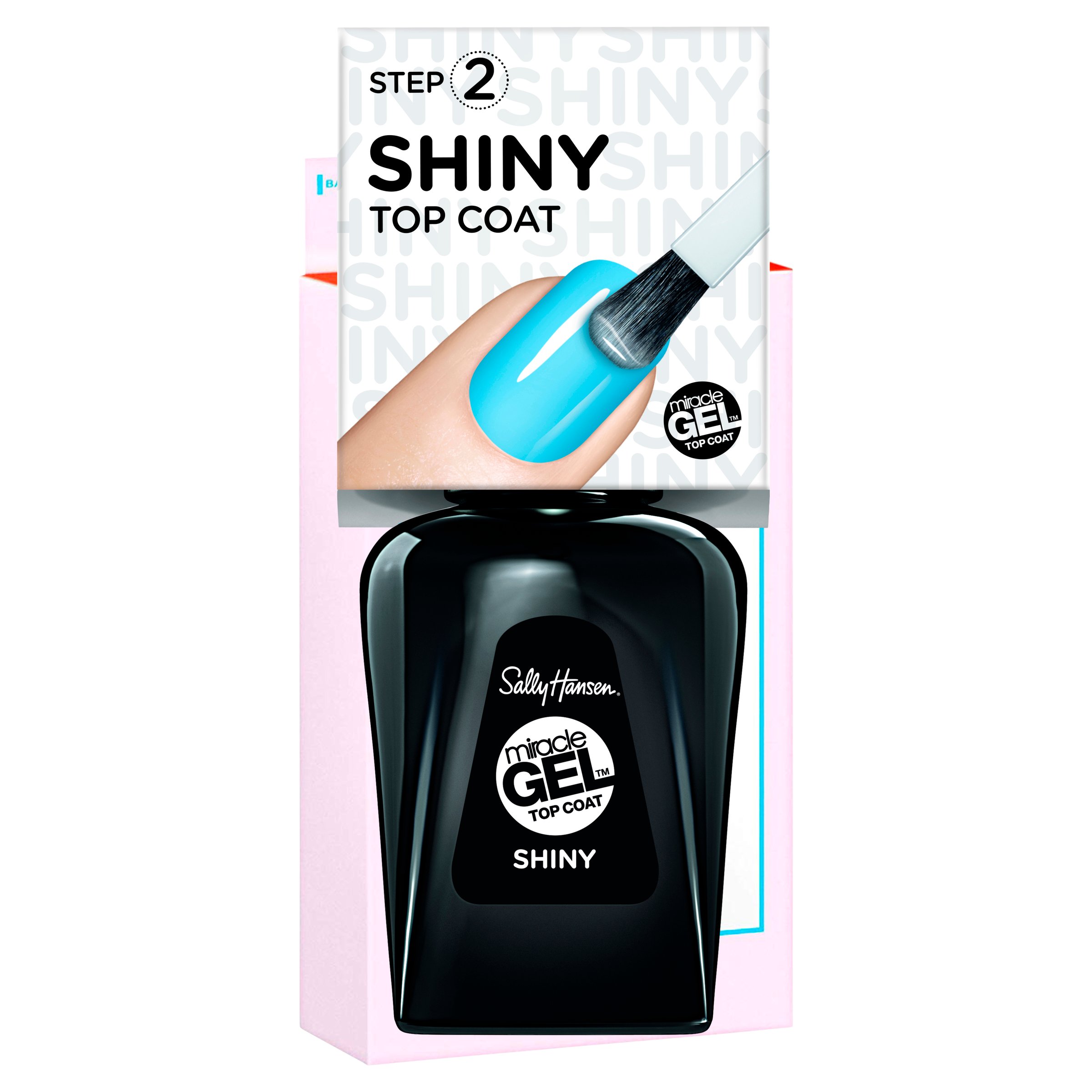 Sally Hansen Miracle Gel Nail Polish Shiny Top Coat 101 - 14.7ml - Image 2