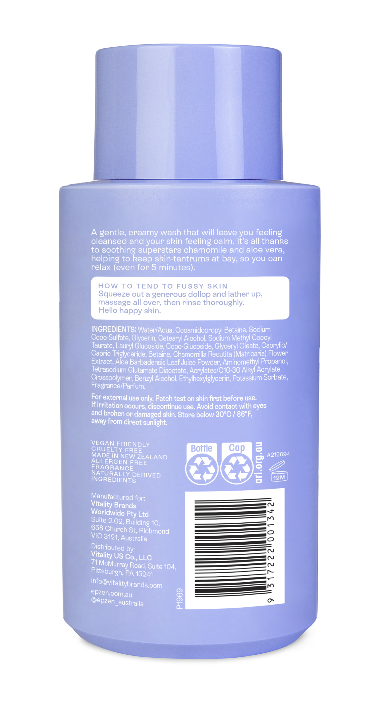 EpZen Moisture Body Wash 400ml - Image 2