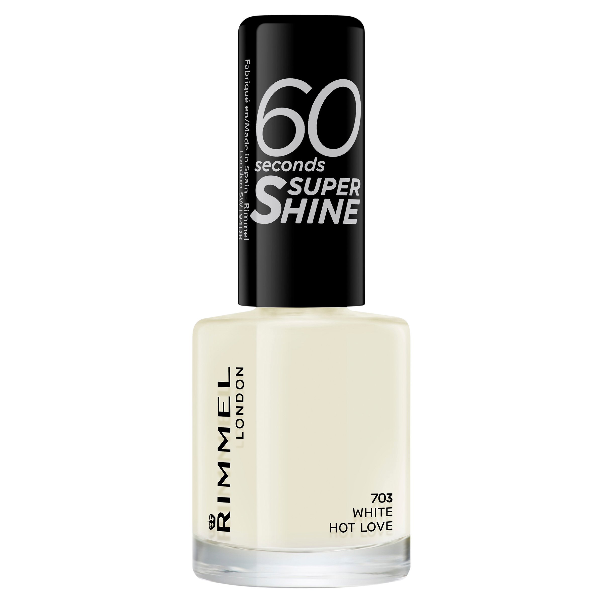 Rimmel 60 Seconds Nail Polish By Rita Ora 703 White Hot Love 1 each - Image 1