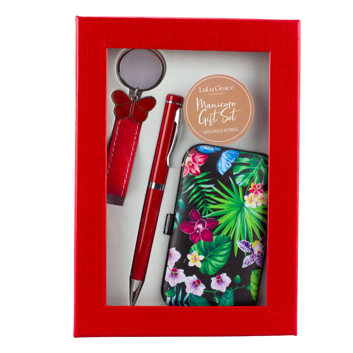 Lulu Grace Manicure Gift Set With Pen & Key Ringrainforest 1 each