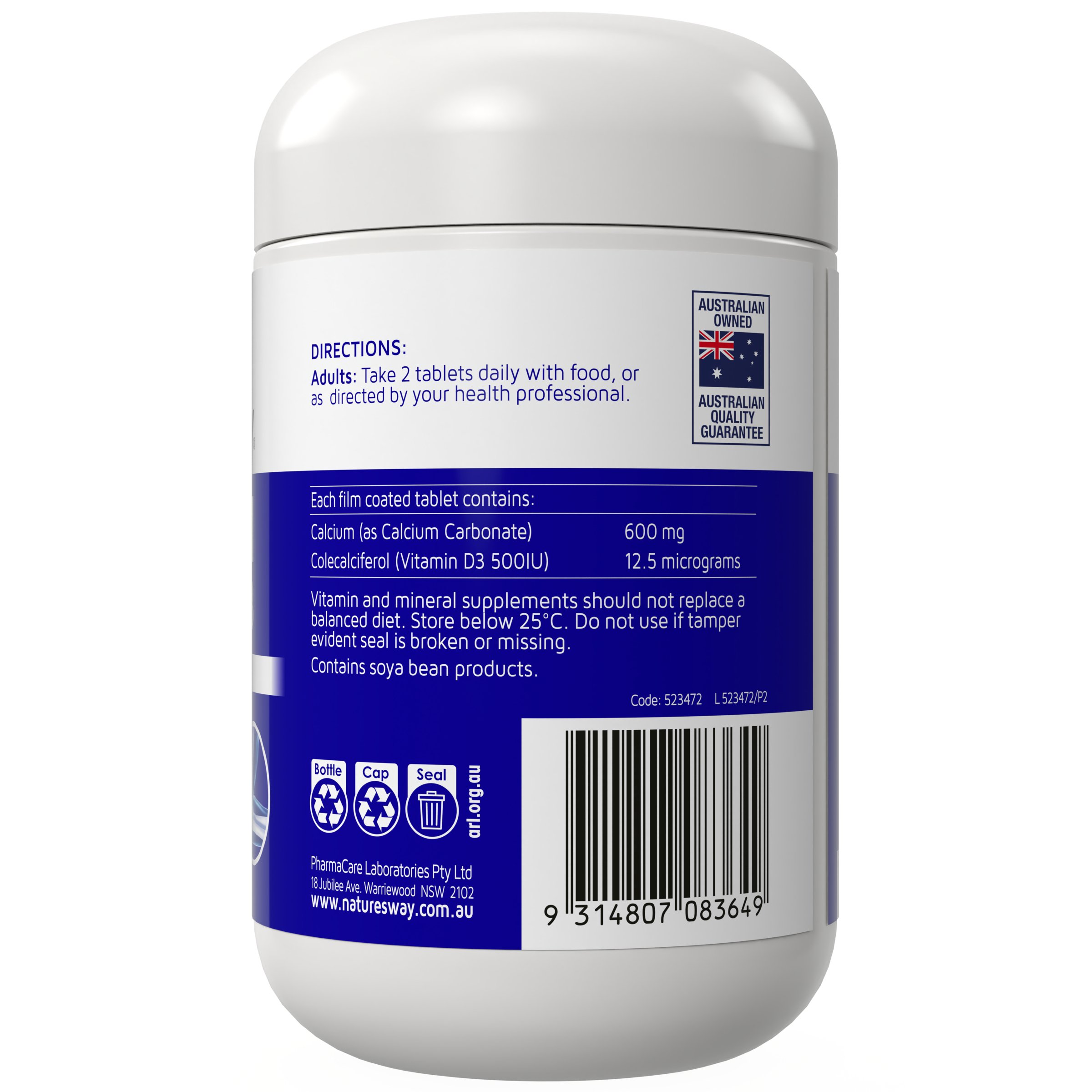 Nature's Way Calcium + Vitamin D3 150 tablets - Image 3