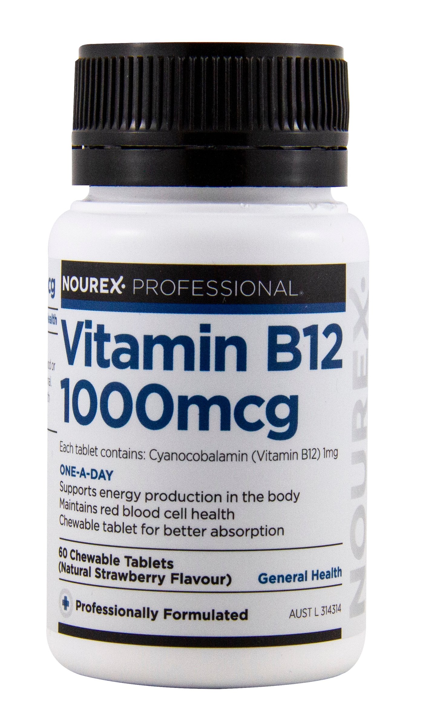 Nourex Professional Vitamin B12 1000mcg - 60 chewable tablets - Image 1
