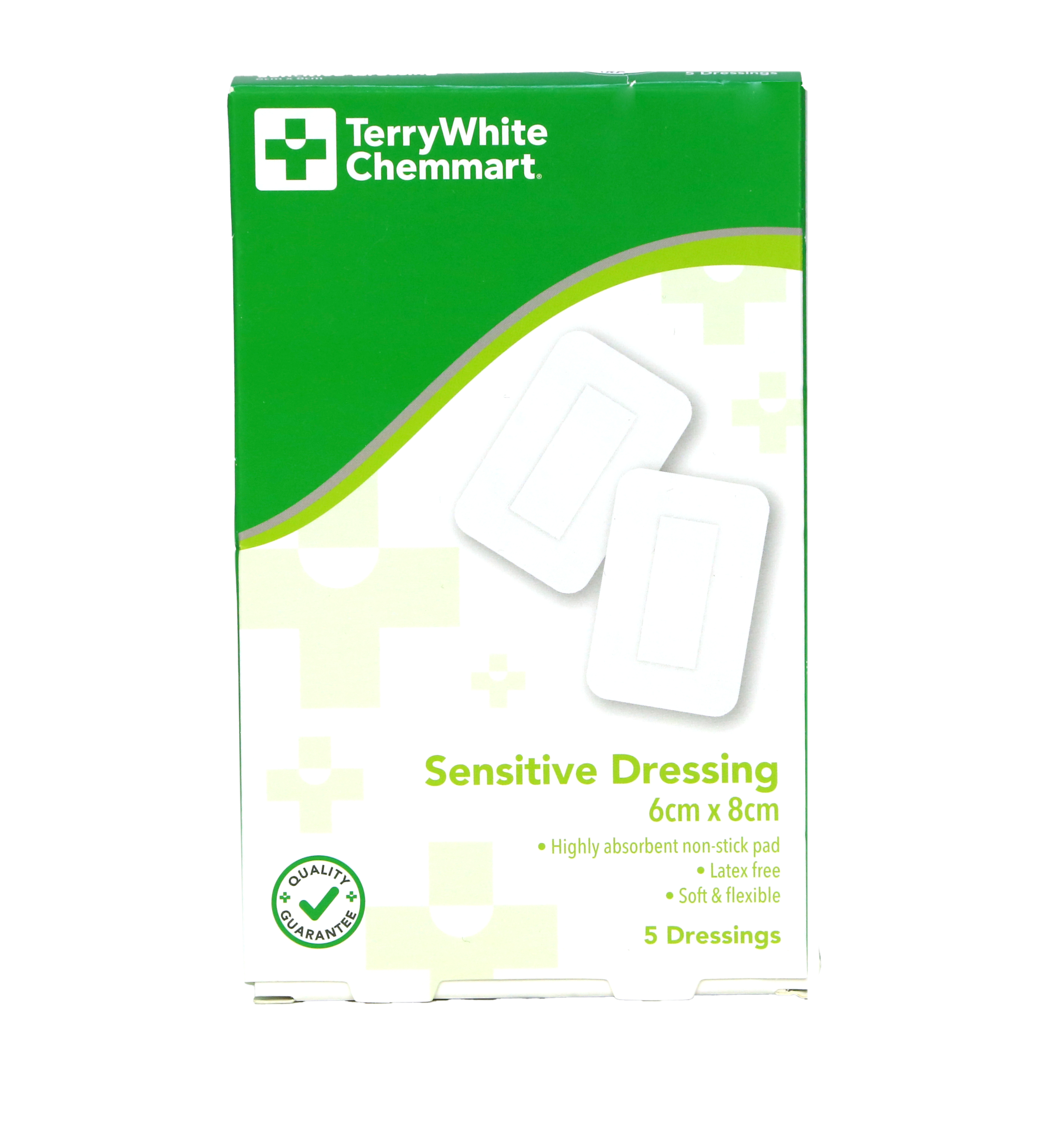 TerryWhite Chemmart Sensitive Dressing 6cm X 8cm - 5 pack