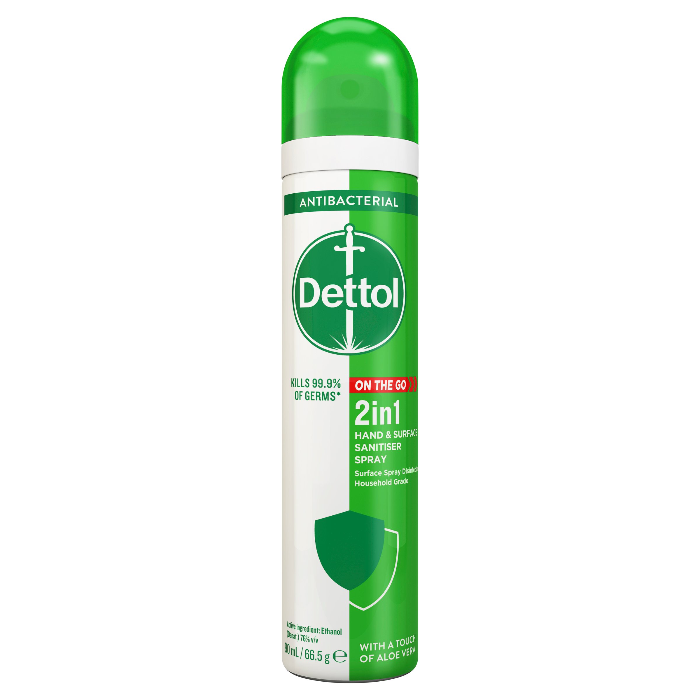 Dettol 2 In 1 Sanitizer Spray With Aloe Vera Extracts 90ml - Image 1