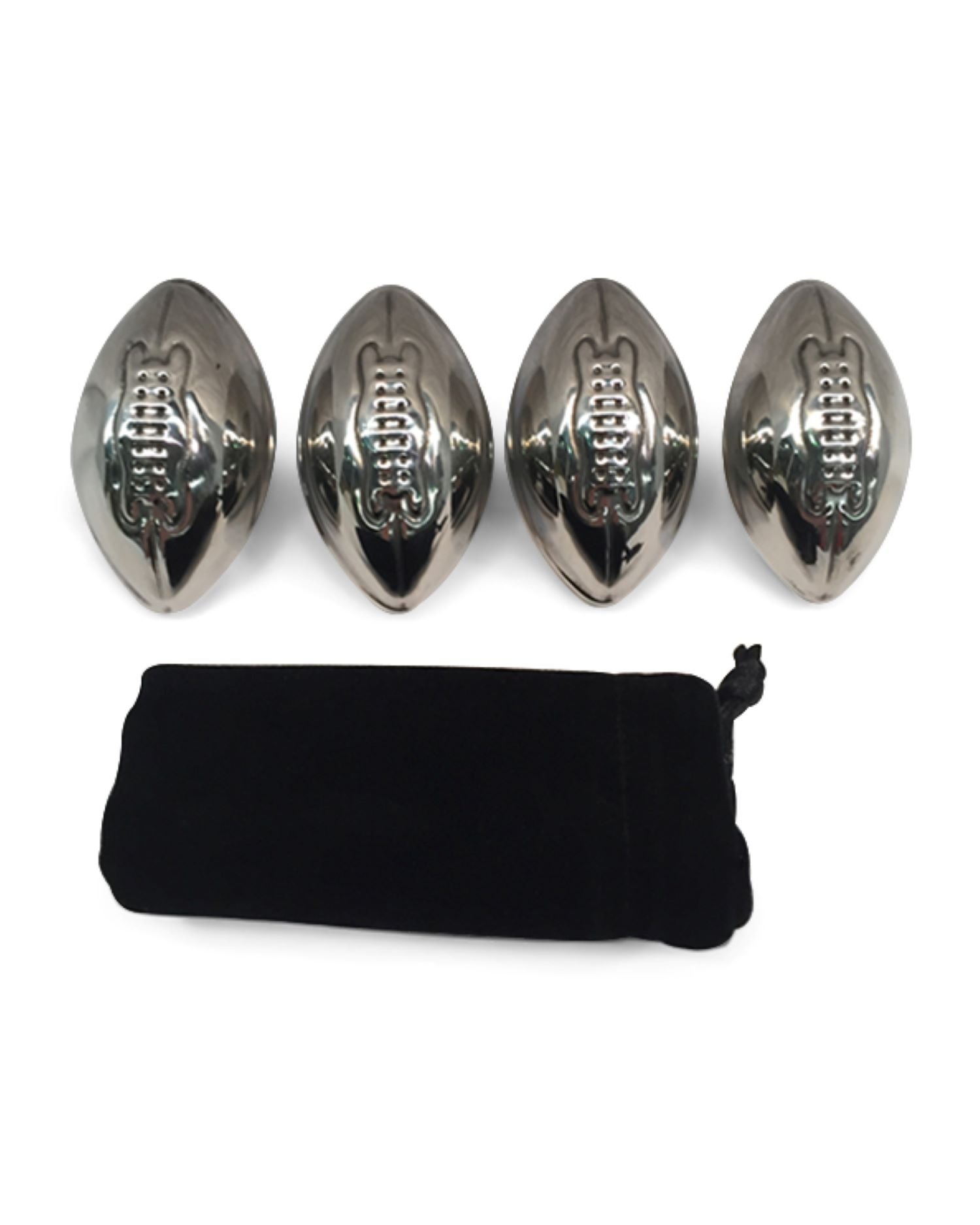 Men's Republic Footy Ball Stainless Steel Ice Cubes 4 piece - Image 2