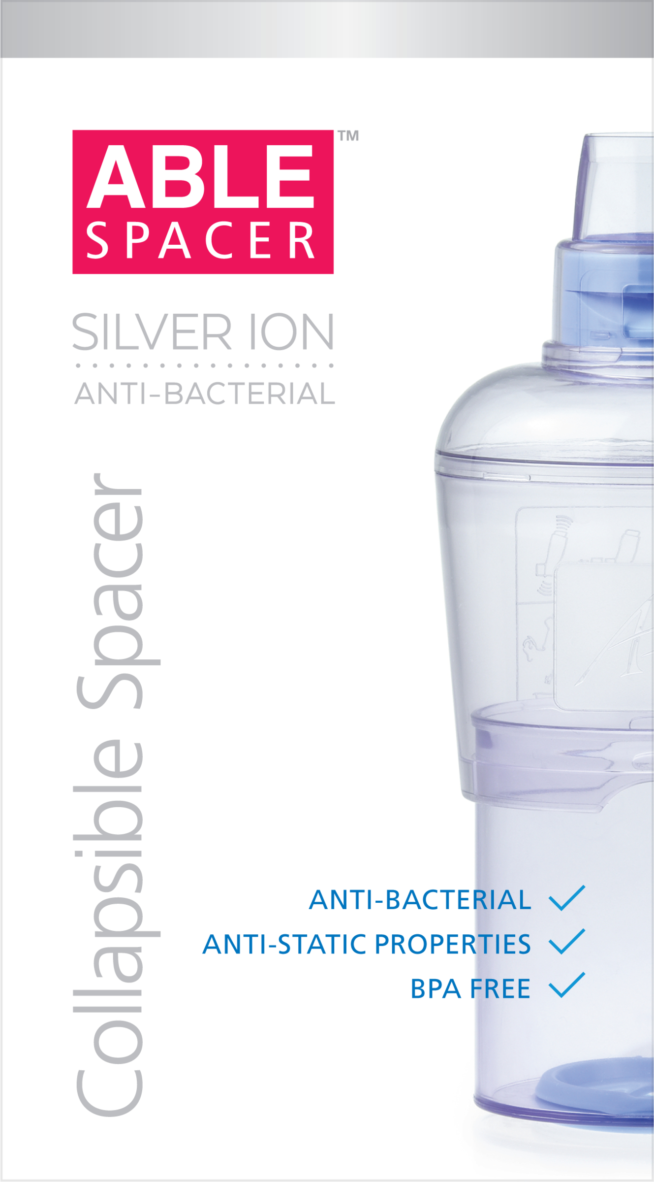 Able Collapsible Spacer Anti-Bacterial 1 each - Image 1