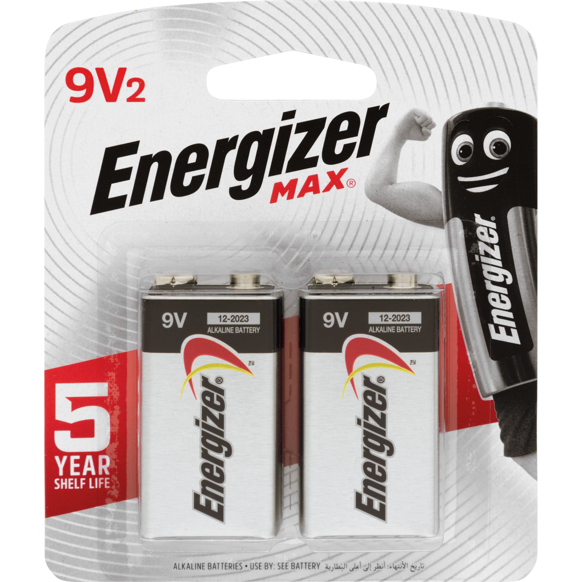 Energizer Battery Max 522 9 Volt 2 pack