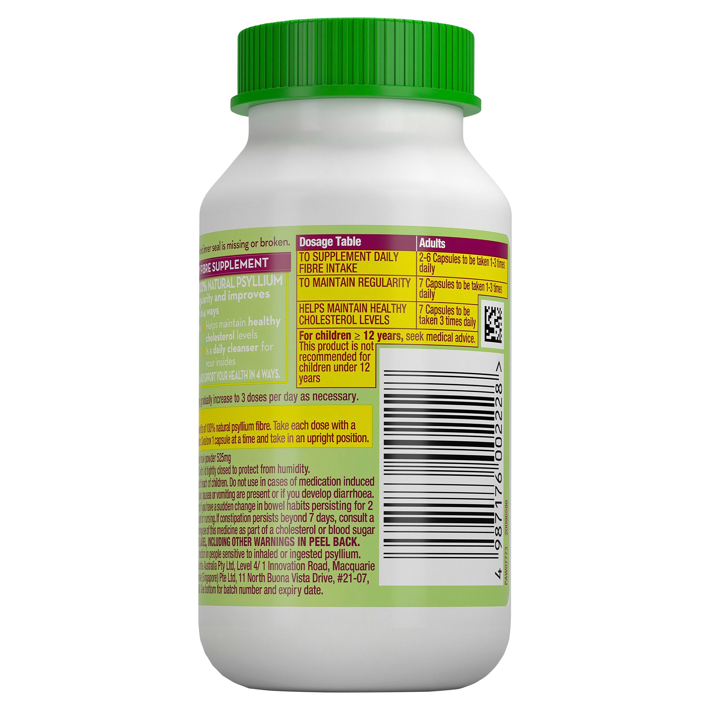 Metamucil Fibre Supplement 100 capsules - Image 2