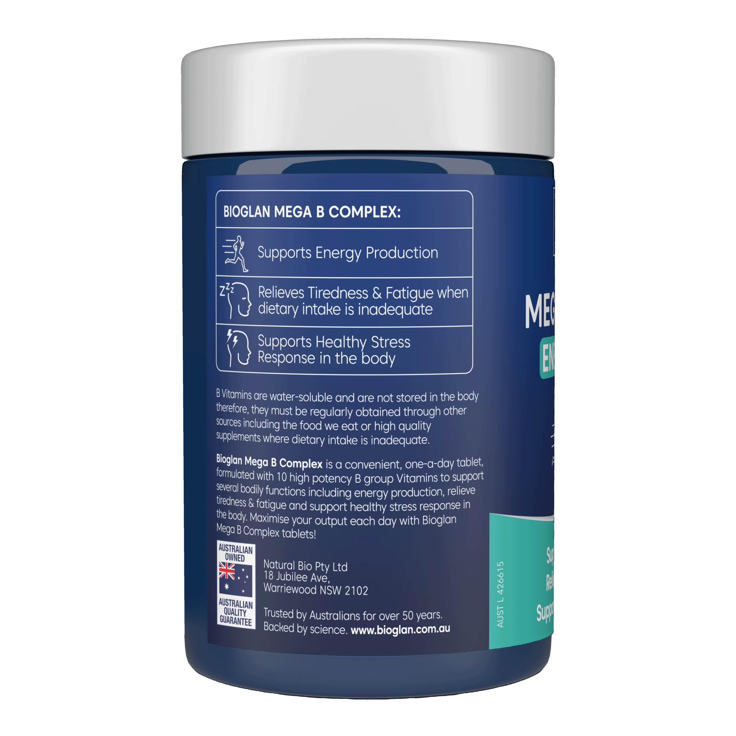 Bioglan Mega B Complex 90 tablets - Image 2