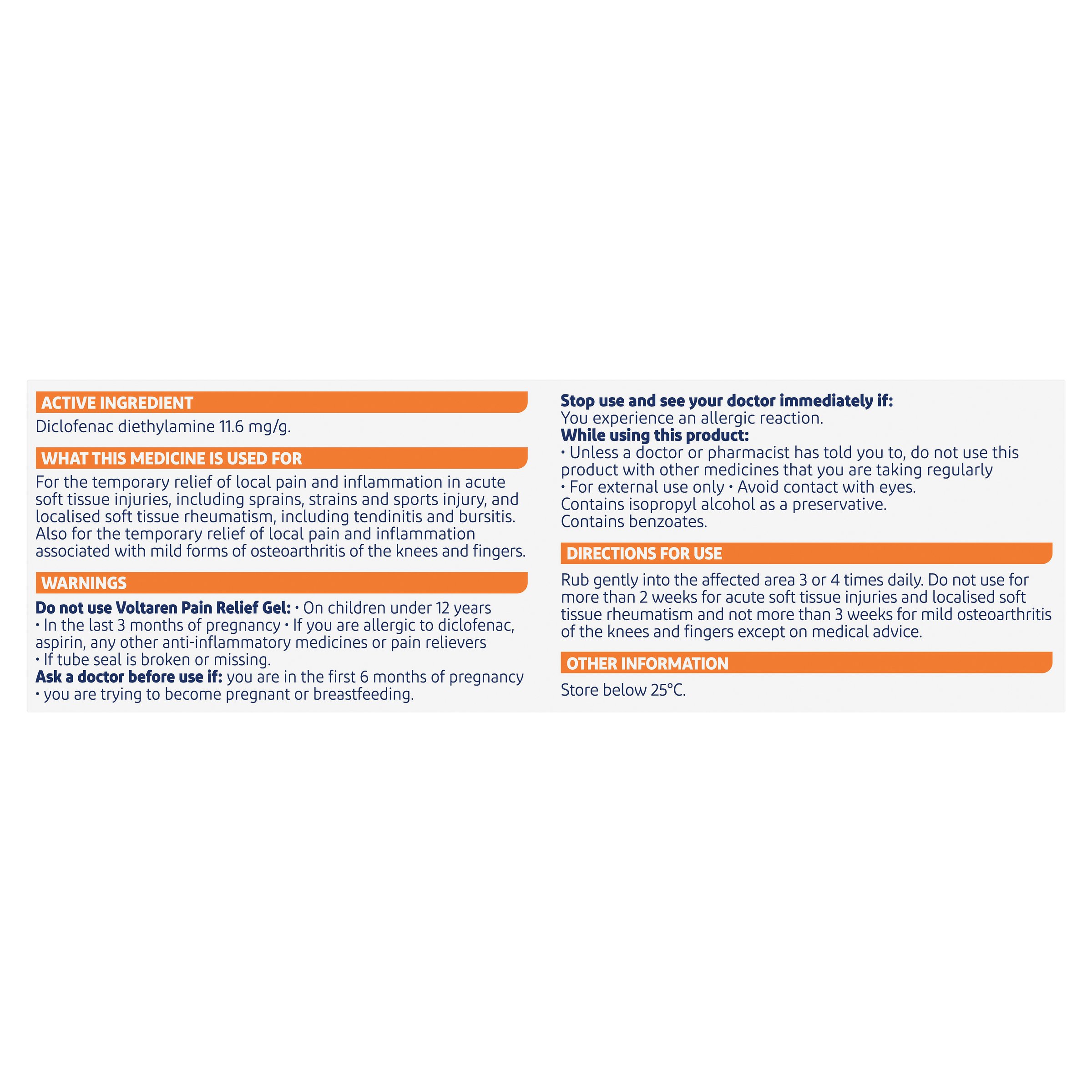 Voltaren Pain Relief 100g - Image 2
