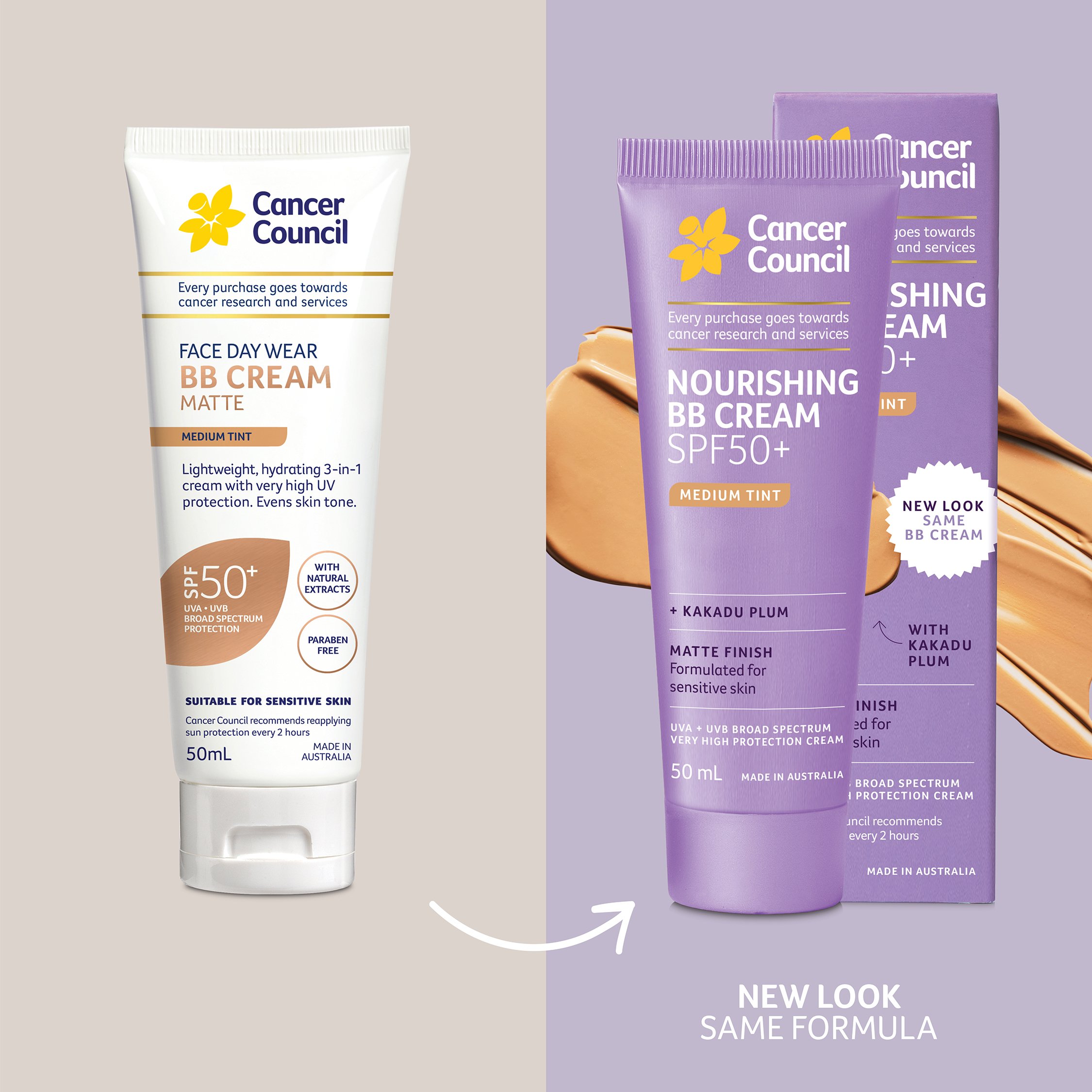 Cancer Council Face Day Wear BB Cream Medium SPF50+ - 50ml - Image 3