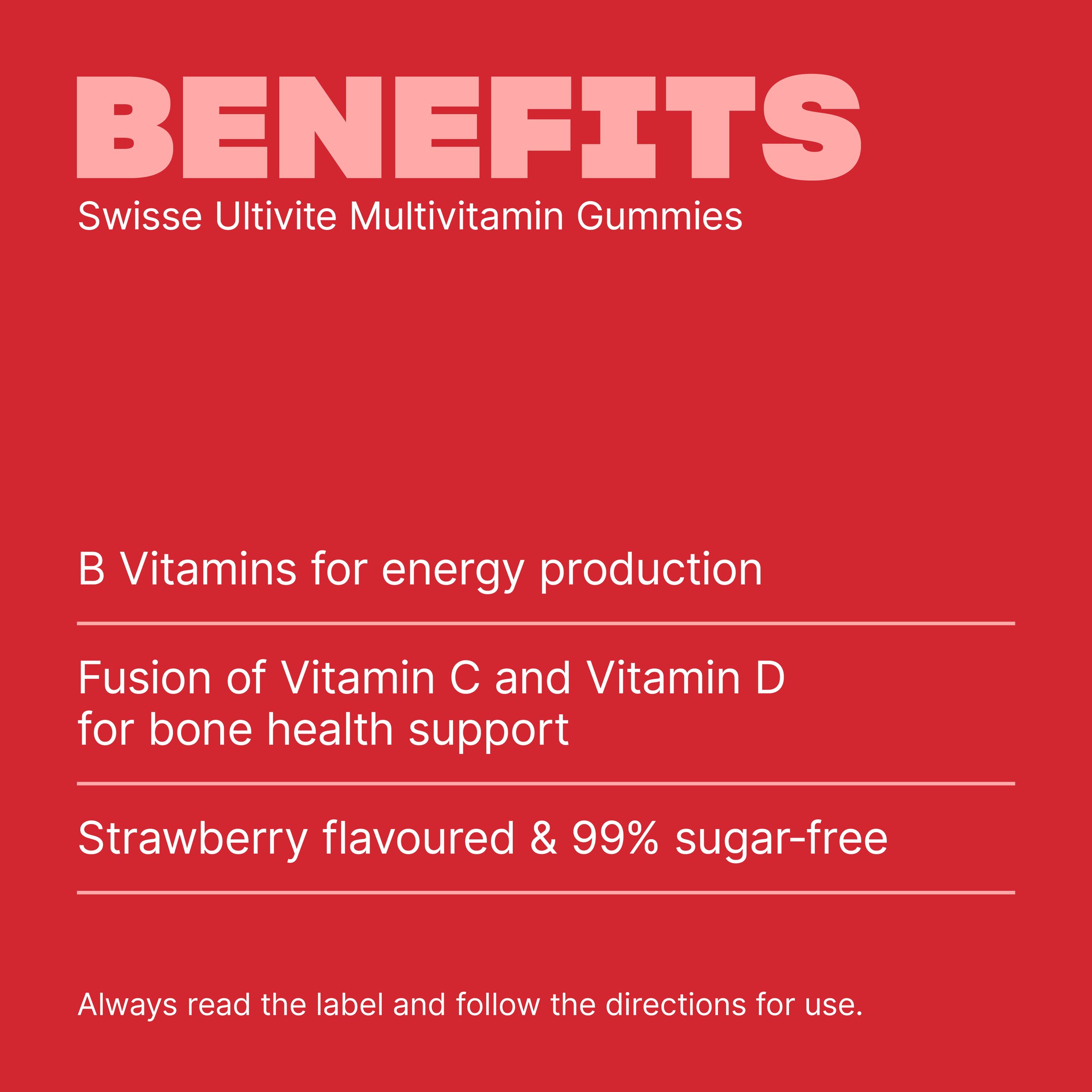 Swisse Ultivite Multivitamin Gummies 60 pastilles - Image 4